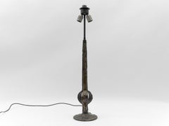 Mid Century Modern Handmade Massive Bronze Table Lamp Base, 1960s Germany