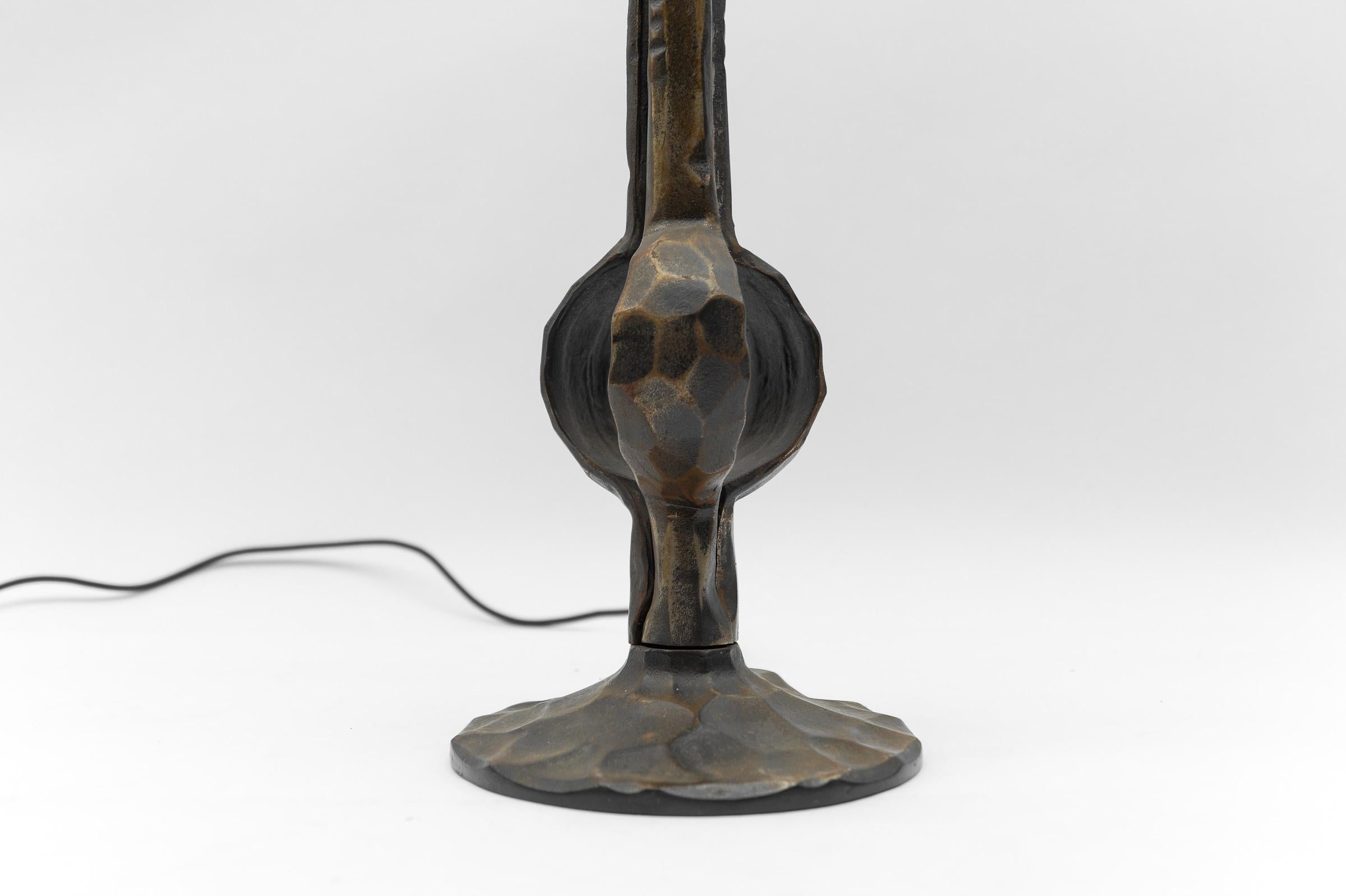 Mid-20th Century Mid Century Modern Handmade Massive Bronze Table Lamp Base, 1960s Germany For Sale