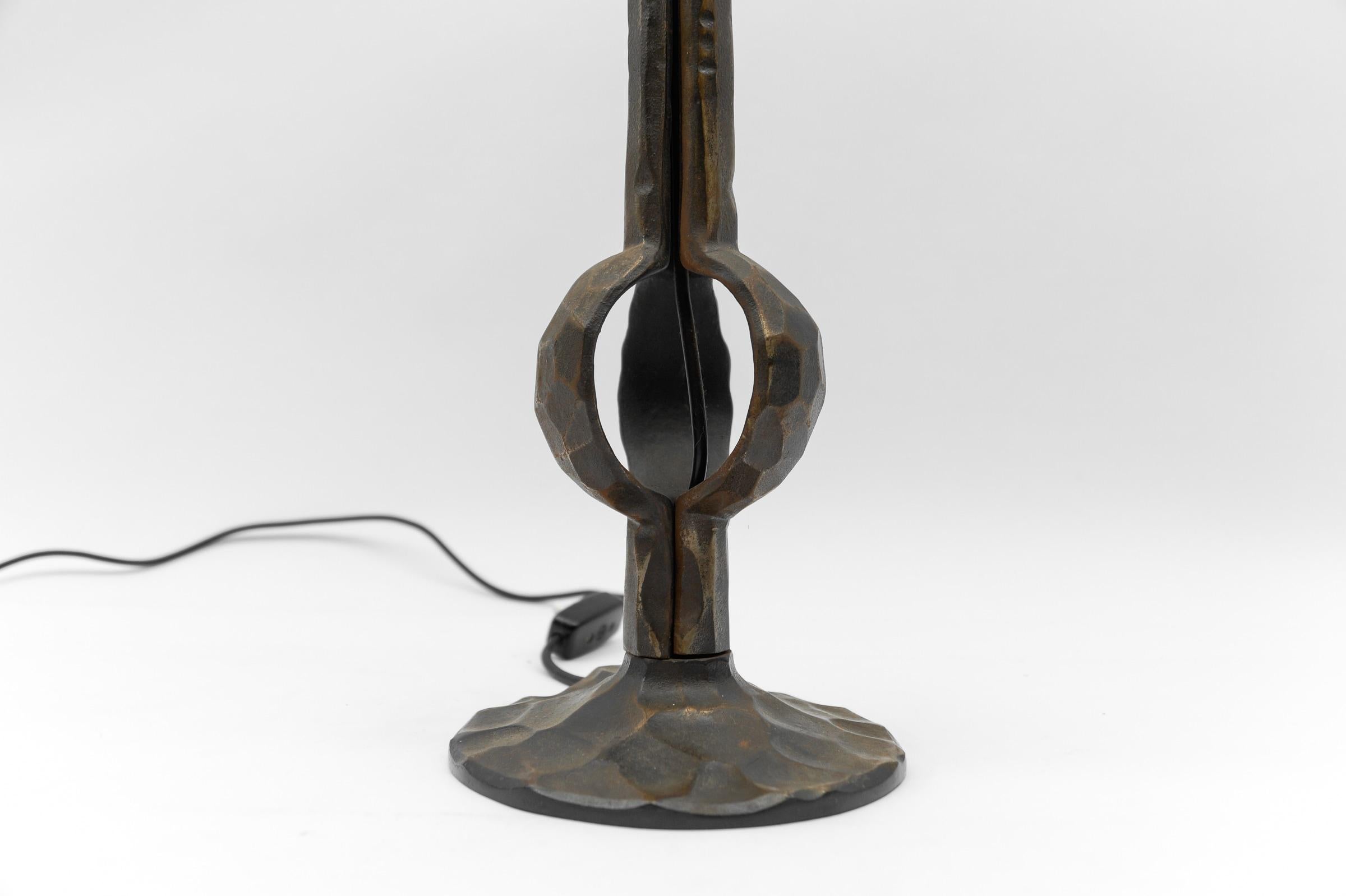 Mid Century Modern Handmade Massive Bronze Table Lamp Base, 1960s Germany For Sale 1