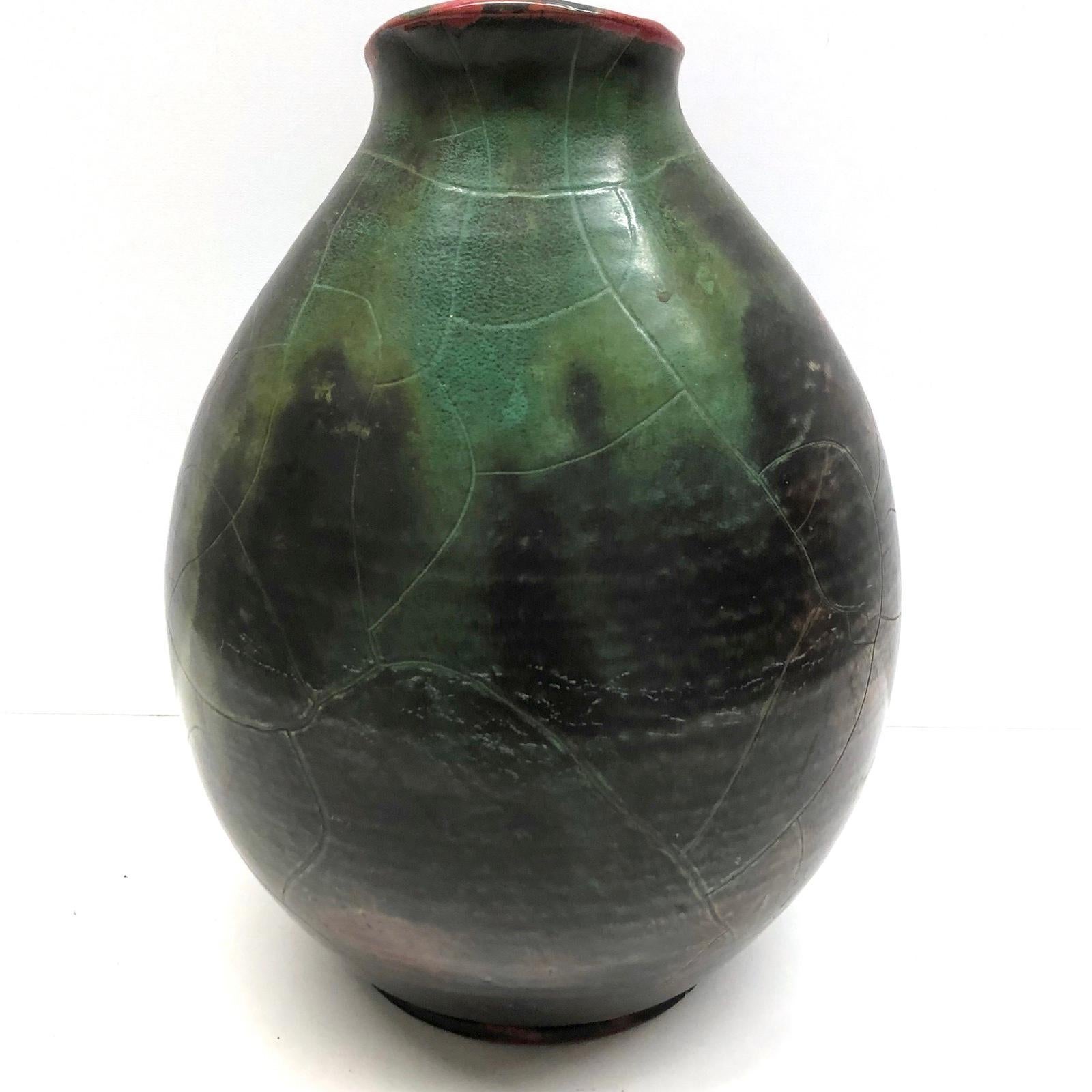 Mid-Century Modern Handmade Keramik Steingut Krug Vase, 1950er Jahre (Deutsch)