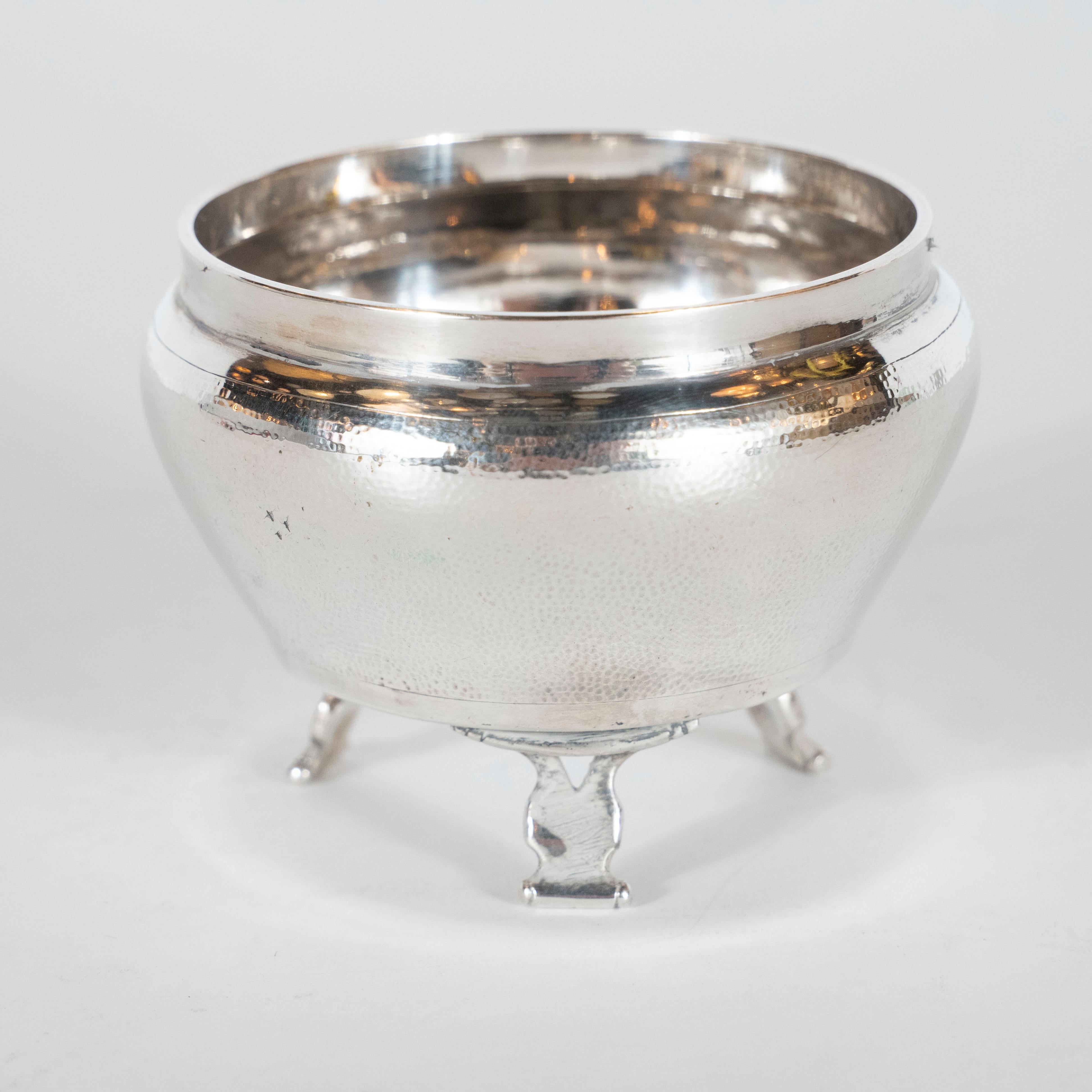 Mid-Century Modern Handmade Sterling Silver Salt Seller by Georg Jensen In Excellent Condition In New York, NY