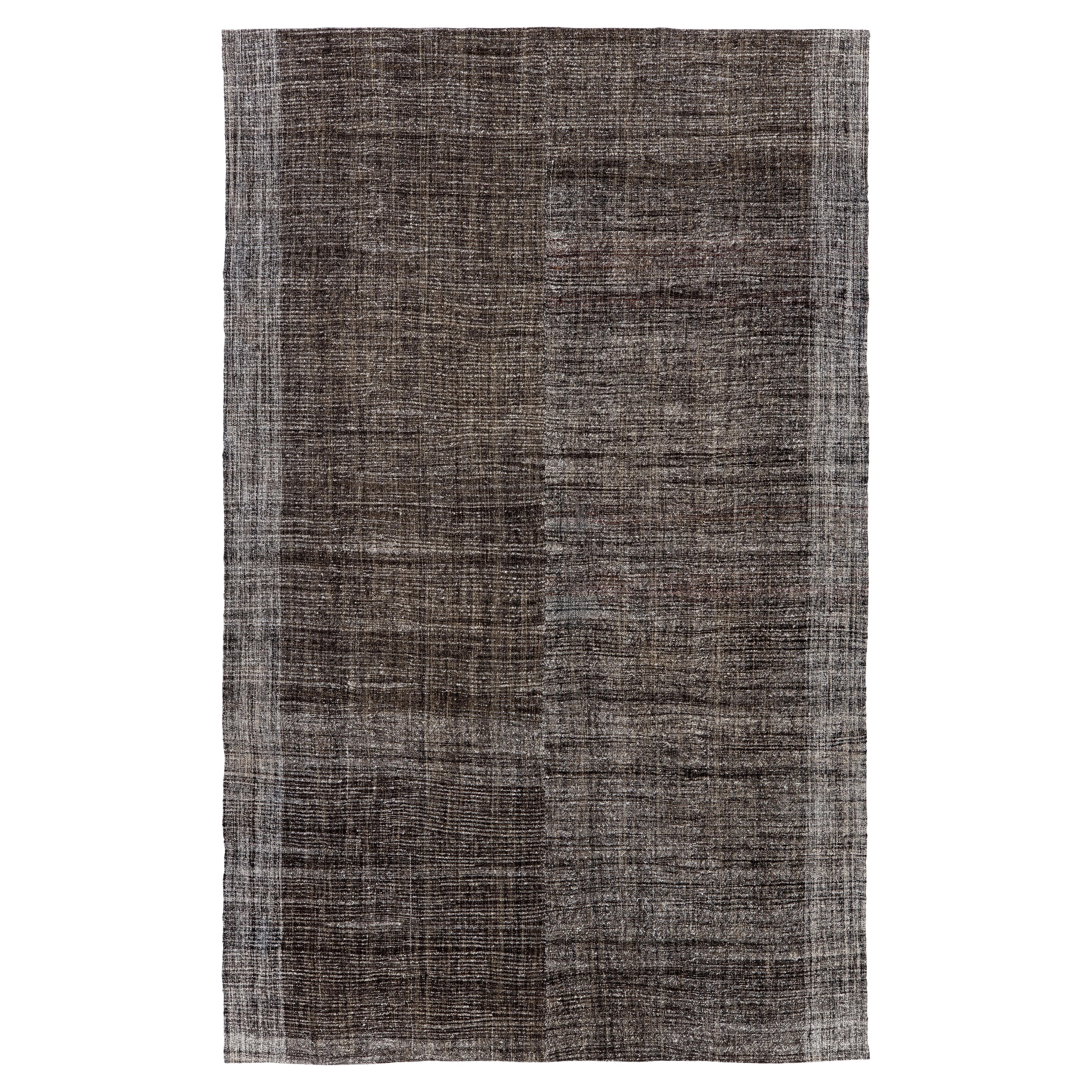 Mid-Century Modern Handwoven Pelas Rug in Natural Wool and Linen Tones im Angebot