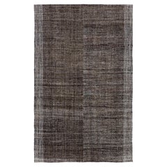 Mid-Century Modern Handwoven Pelas Rug in Natural Wool and Linen Tones