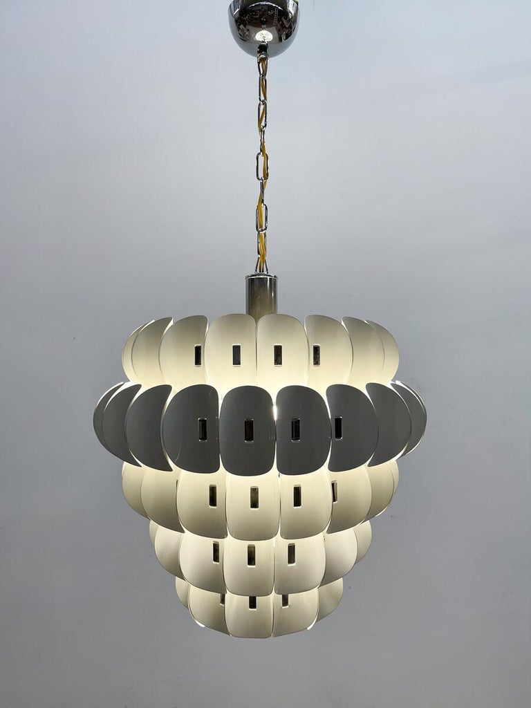 Mid-Century Modern Hanging Lamp, Chrome, 1970s For Sale at 1stDibs