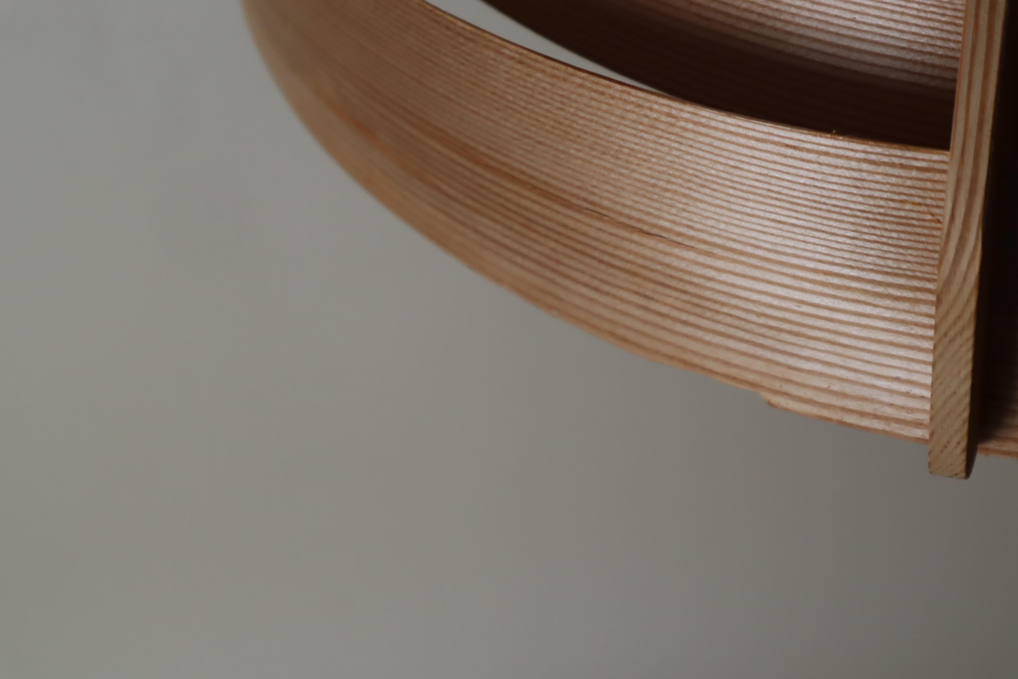 Pin Lampe suspendue en bois du milieu du siècle par Hans-Agne Jakobsson, Suède, années 60 en vente