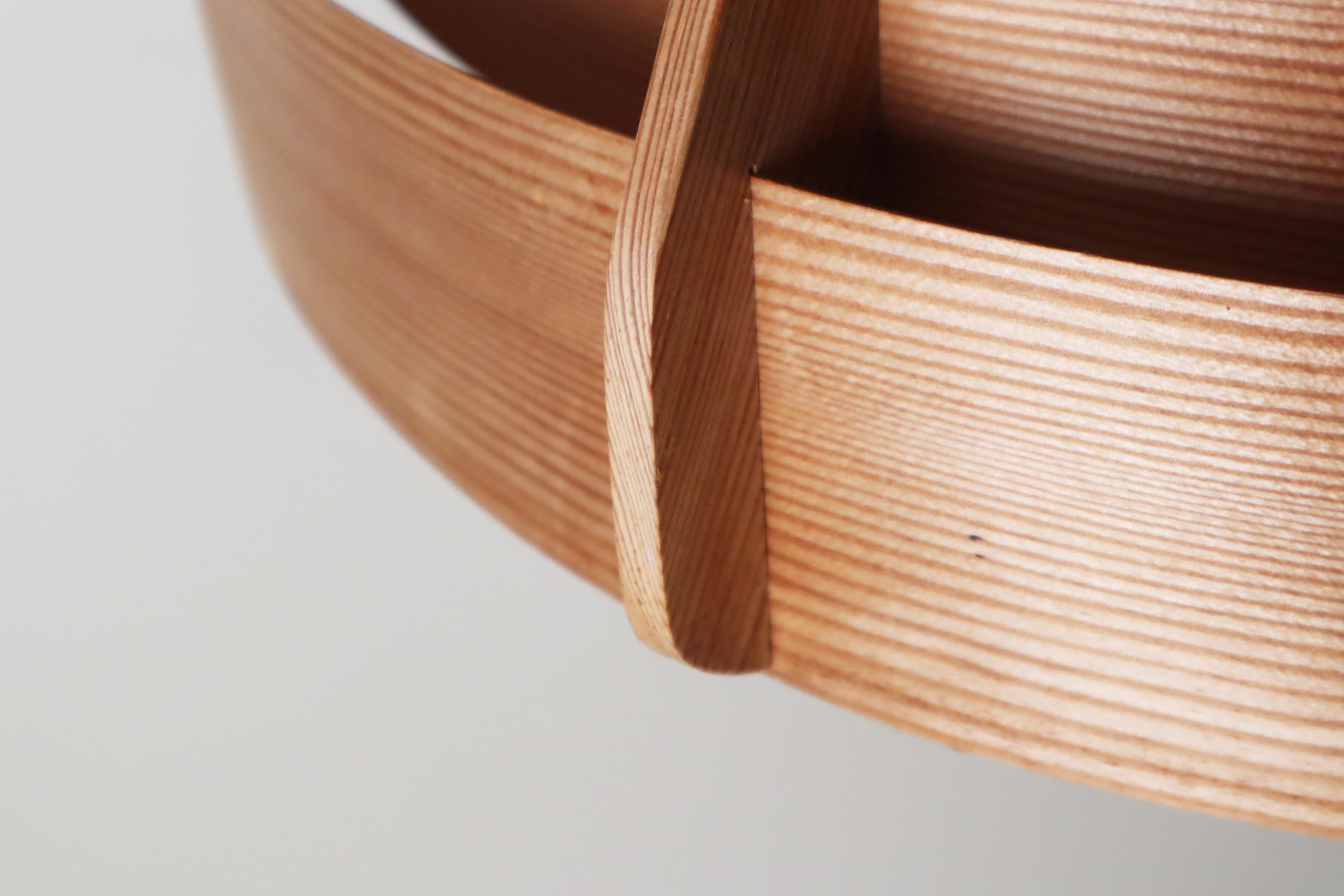 Lampe suspendue en bois du milieu du siècle par Hans-Agne Jakobsson, Suède, années 60 en vente 1