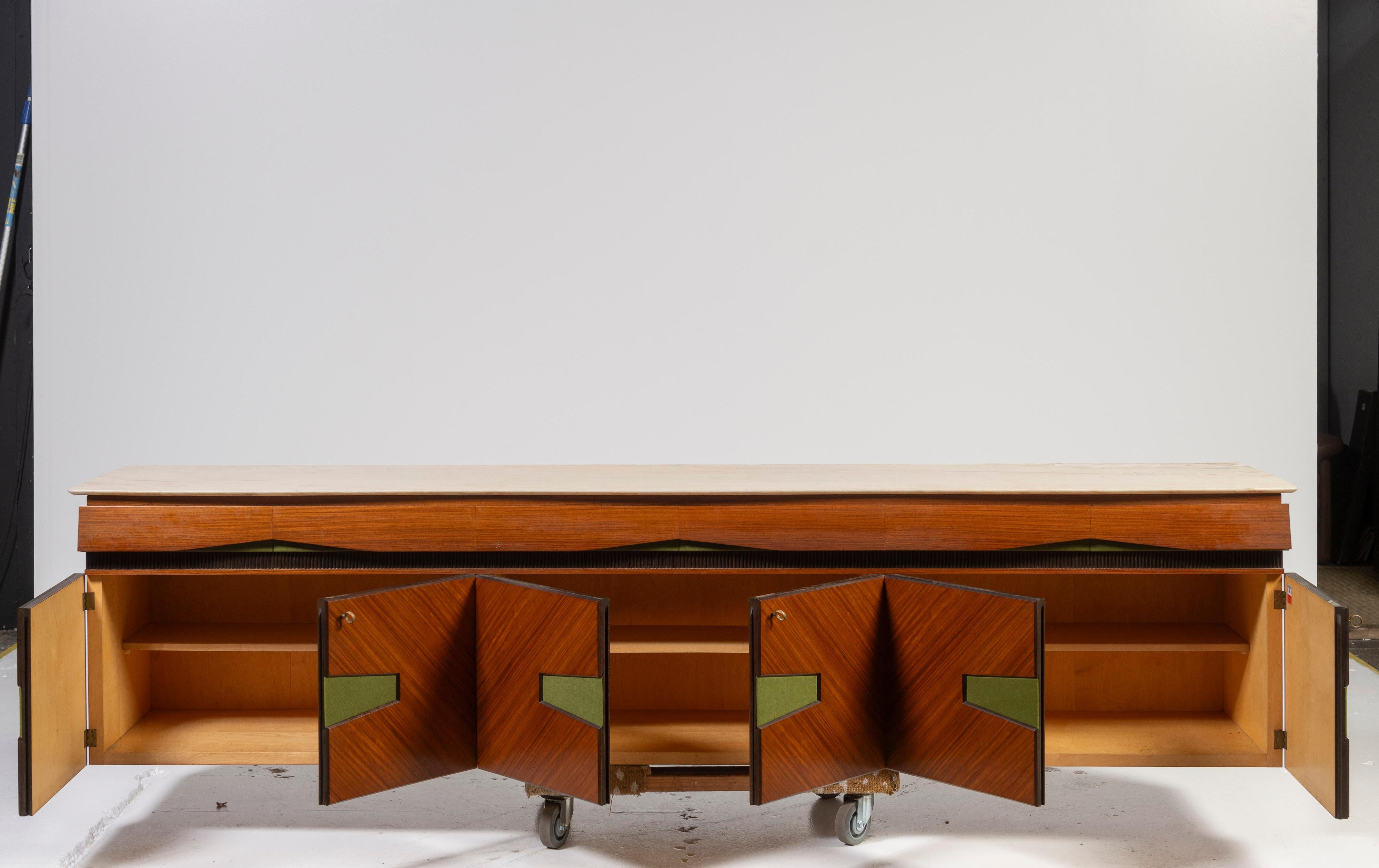 Italian Mid-Century Modern Hanging Sideboard from La Permanente Mobili Cantù of Italy
