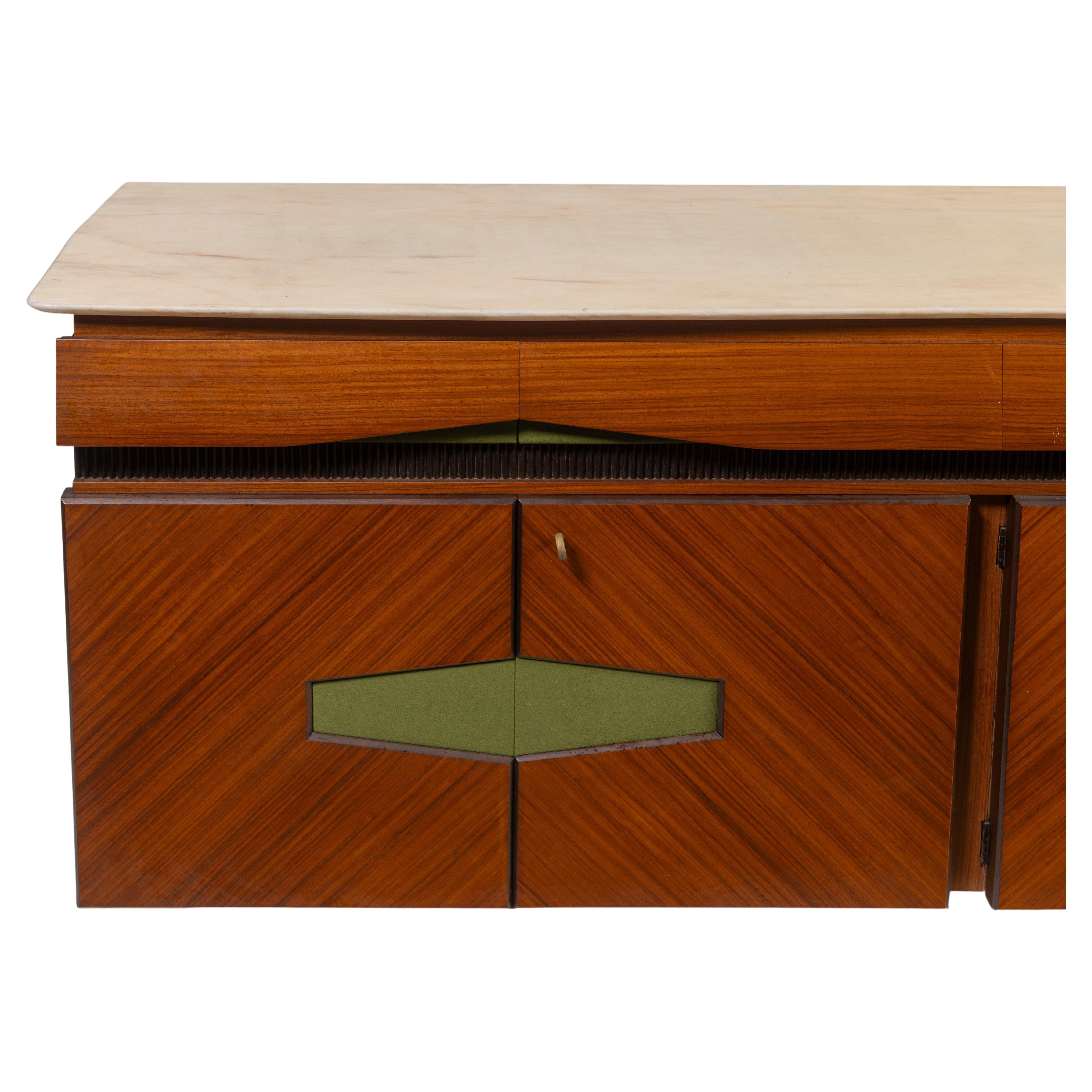 Mid-Century Modern Hanging Sideboard from La Permanente Mobili Cantù of Italy In Good Condition In San Francisco, CA