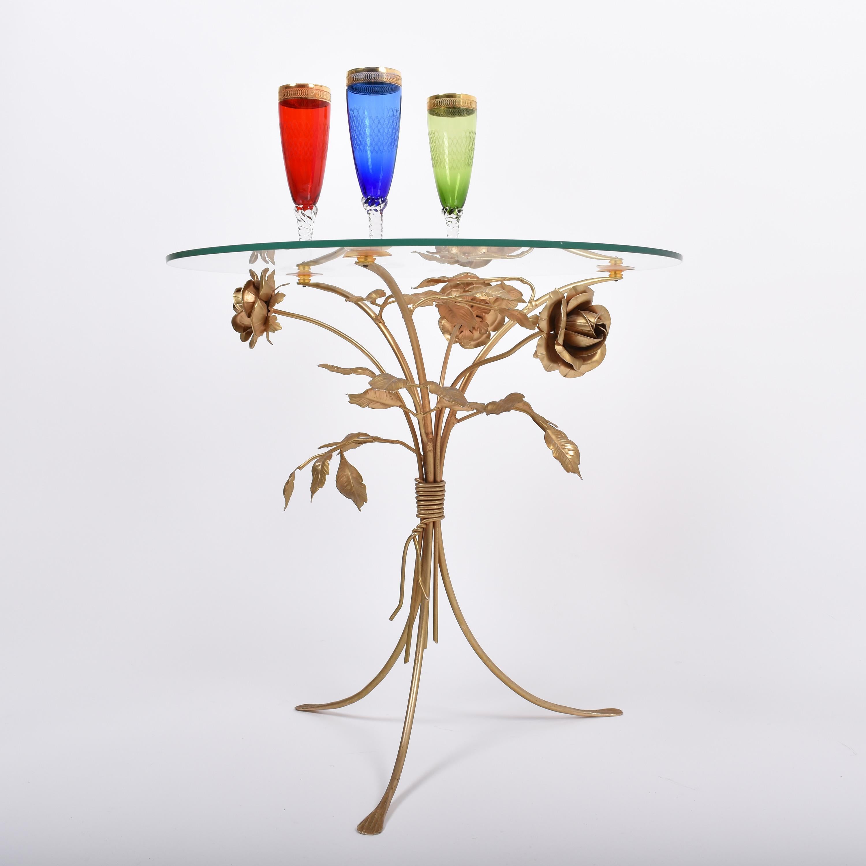 Mid-Century Modern Hans Kögl Gilt Floral Table or Guéridon For Sale 2