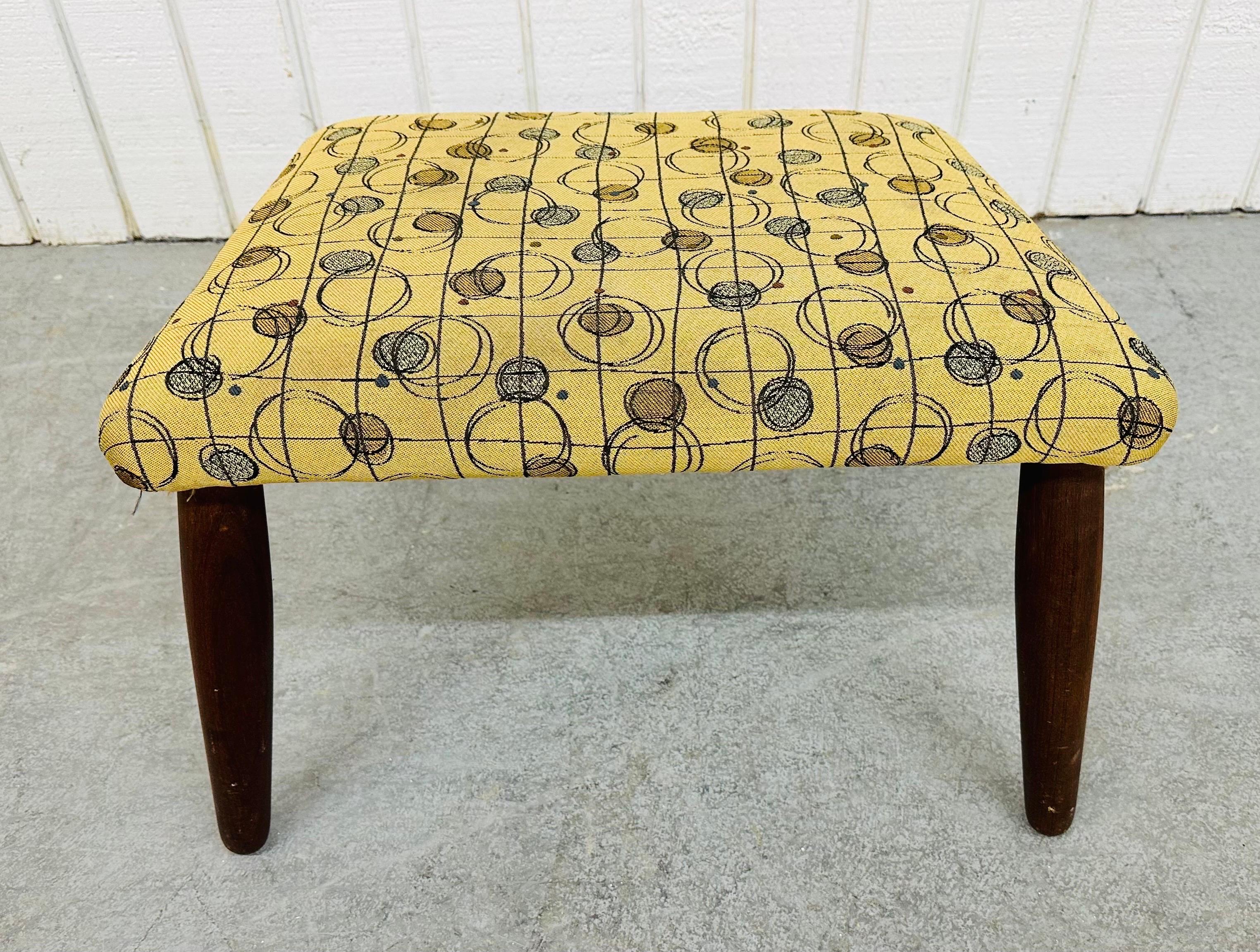 Upholstery Mid-Century Modern Hans Olsen Walnut Lounge Chair & Ottoman For Sale