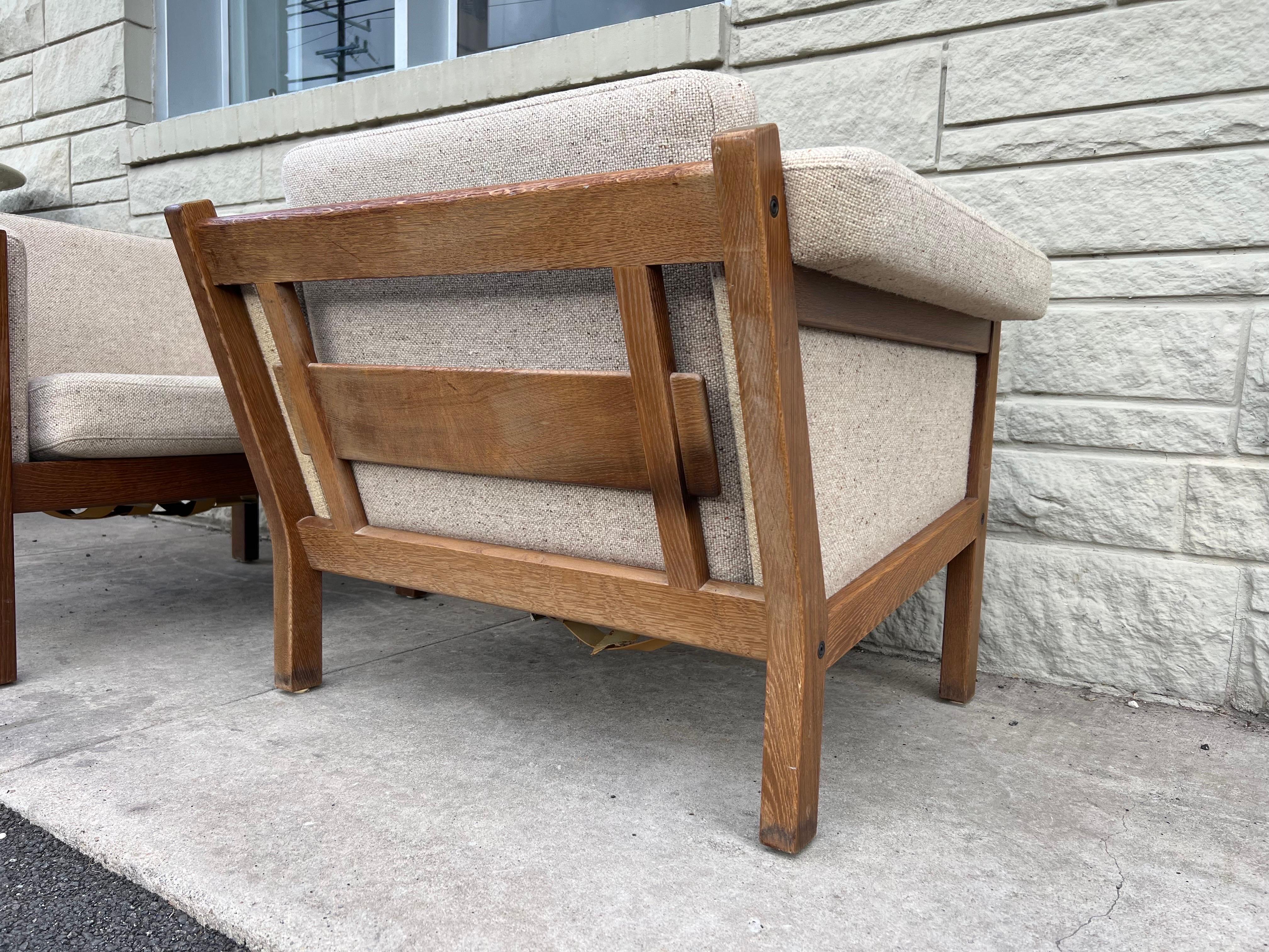 20th Century Mid-Century Modern Hans Wegner Armchairs GE-40, GETAMA