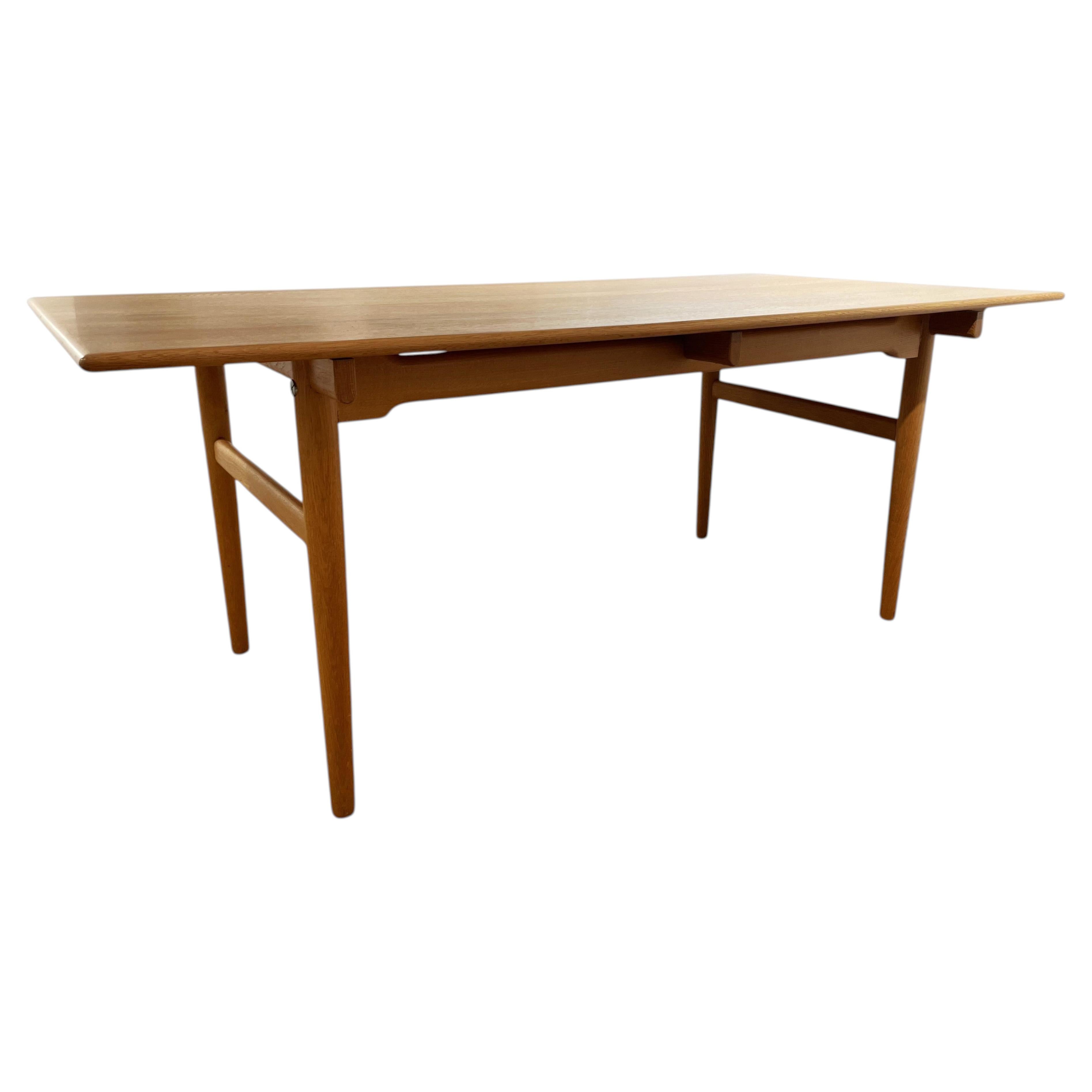 Mid-Century Modern Hans Wegner AT-327 Table, Oak, Denmark, 1962