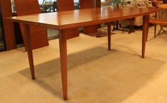 Mid-Century Modern Hans Wegner Danish Expandable Teak Dining Table 3 Leaves