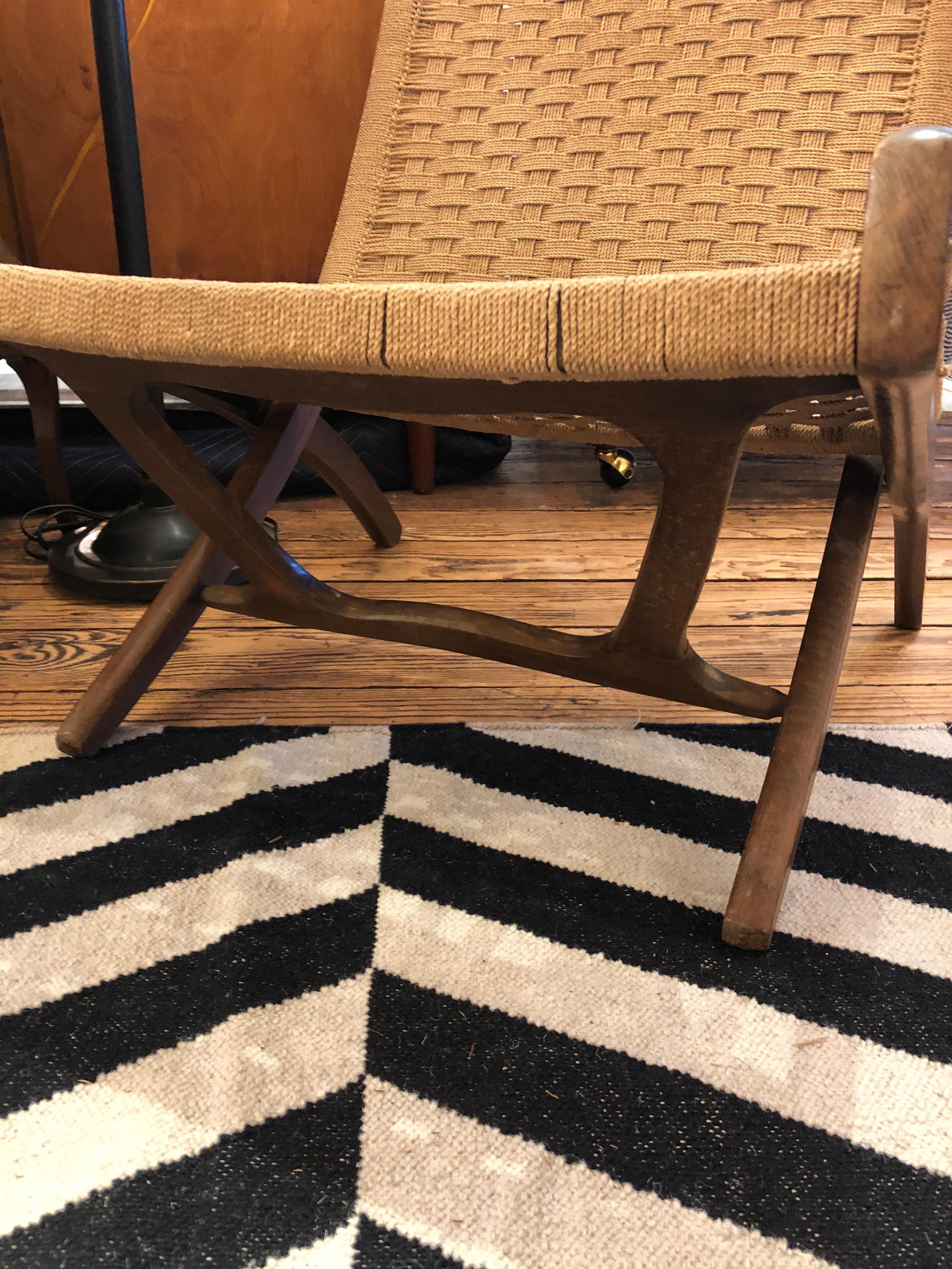 mid century rope chair