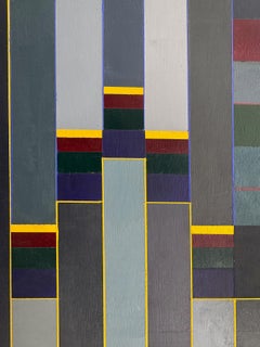 Mid-Century Modern Hard Edge Modernist Color Block Painting