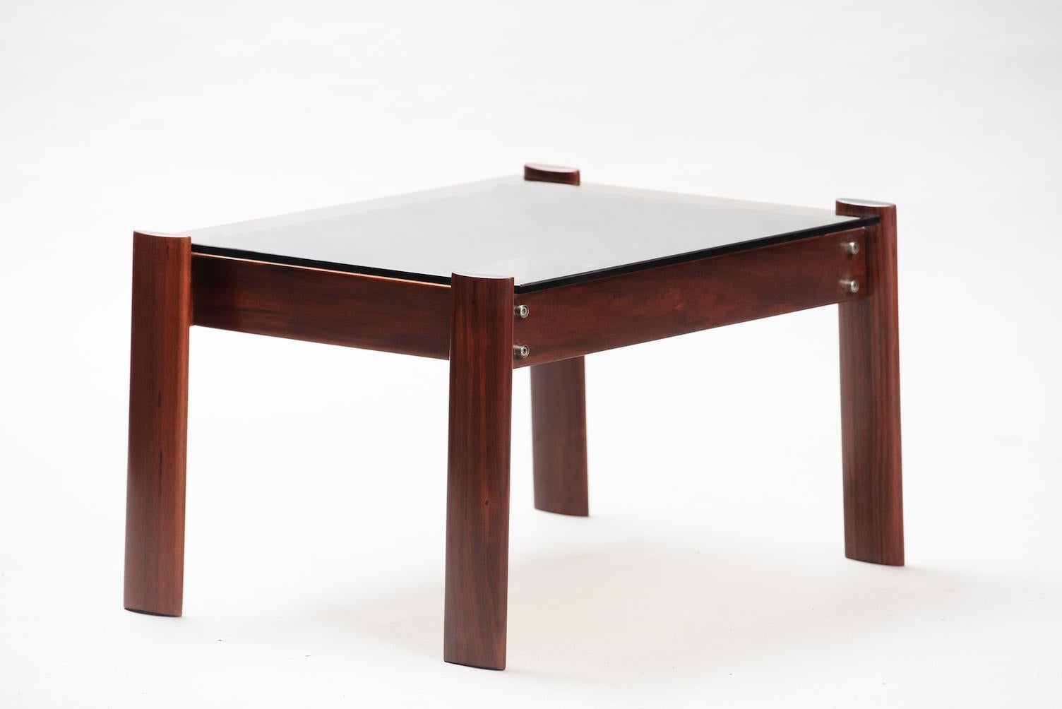 Brazilian Mid-Century Modern Hardwood Percival Lafer Side Table for Lafer