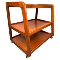 Vintage Modern Hardwood Serving Cart