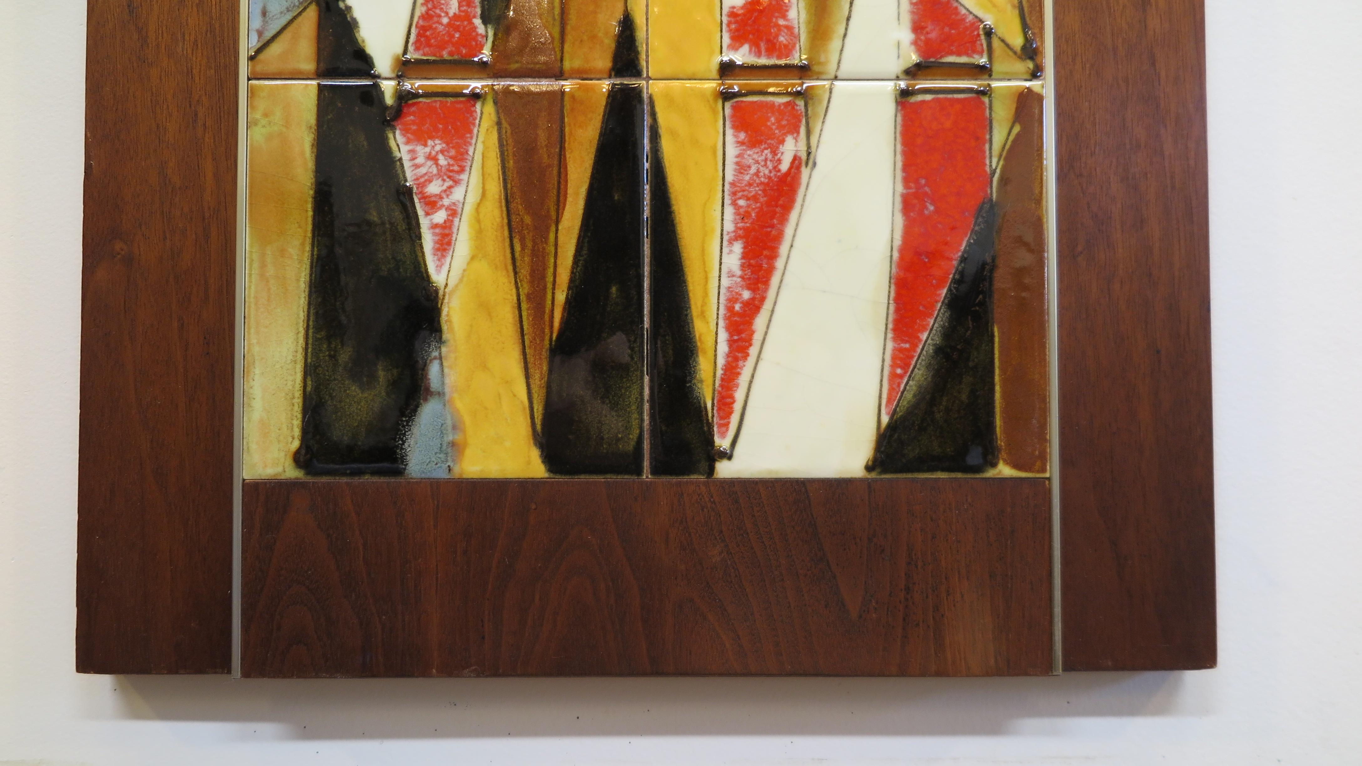 Mid-Century Modern Harris Strong Tile Wall Art Panel In Good Condition In New York, NY