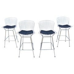 Sgabelli da bar Bertoia in stile Mid-Century Modern di Harry Bertoia per Knoll - Set da 4