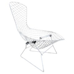 Mid Century Modern Harry Bertoia For Knoll Bird Lounge Chair In White
