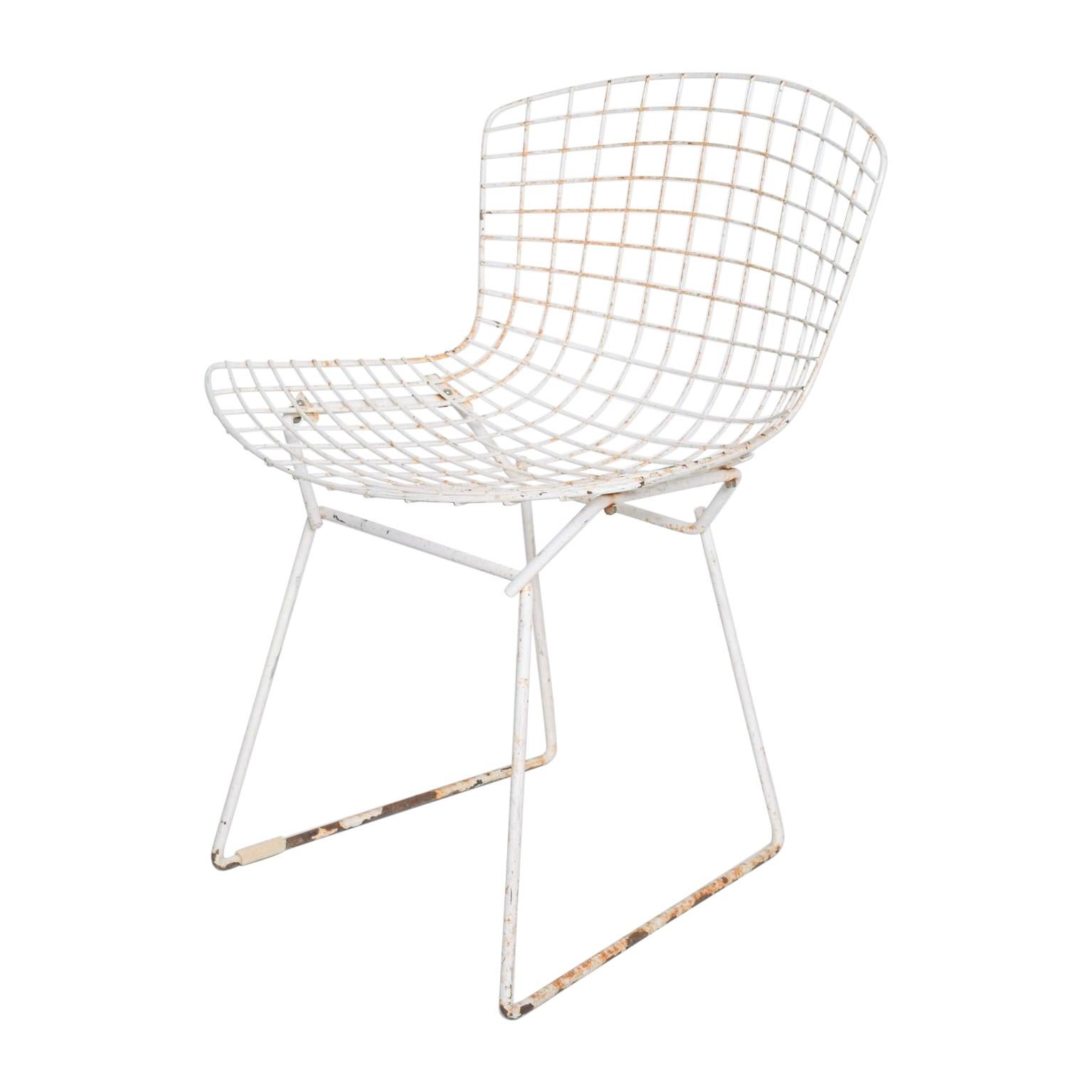 Harry Bertoia Industrial Wire Side Chair White Knoll Classic 1950s