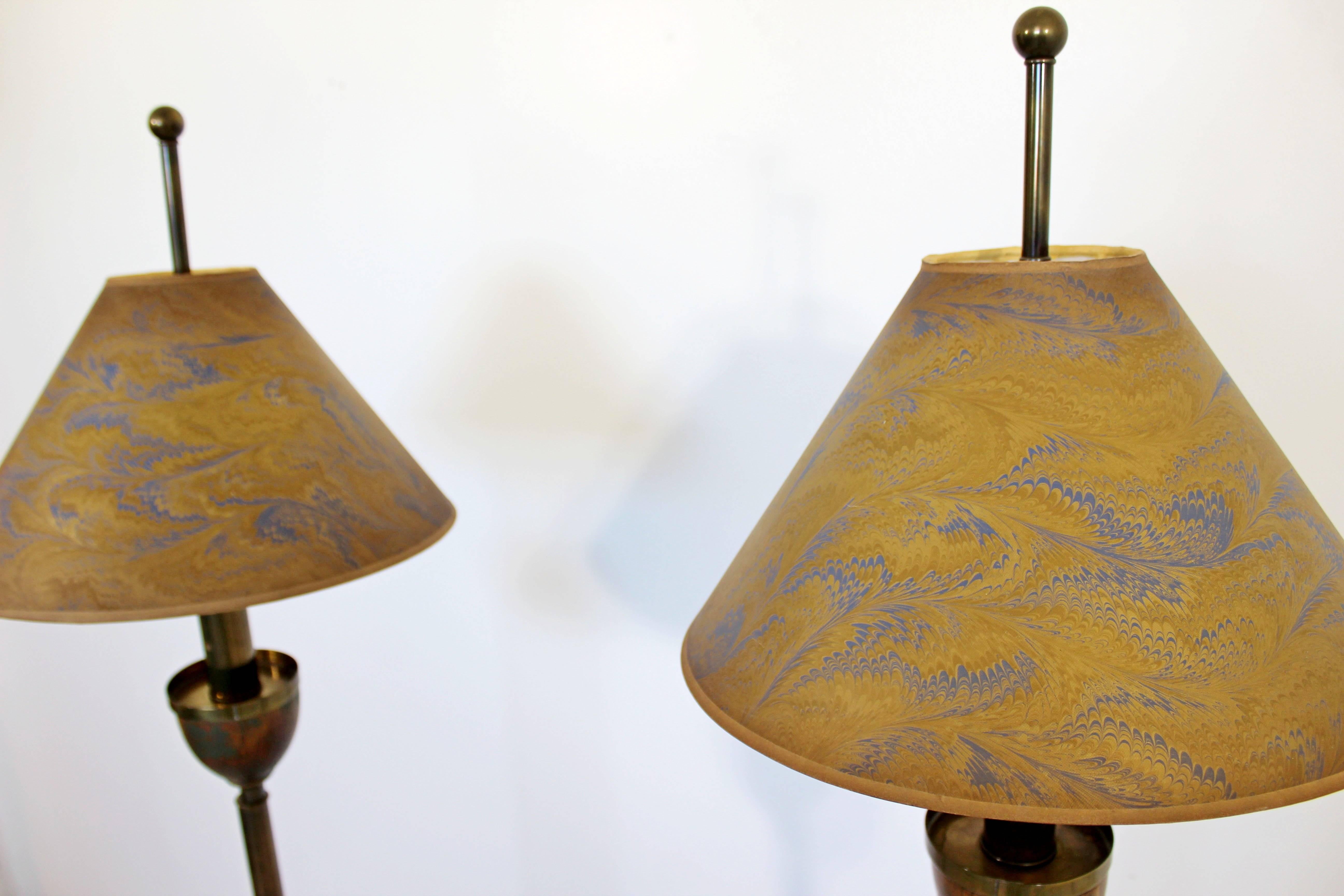 Mid-Century Modern Hart Associates Pair of Brass Floor Lamps 1960s 1
