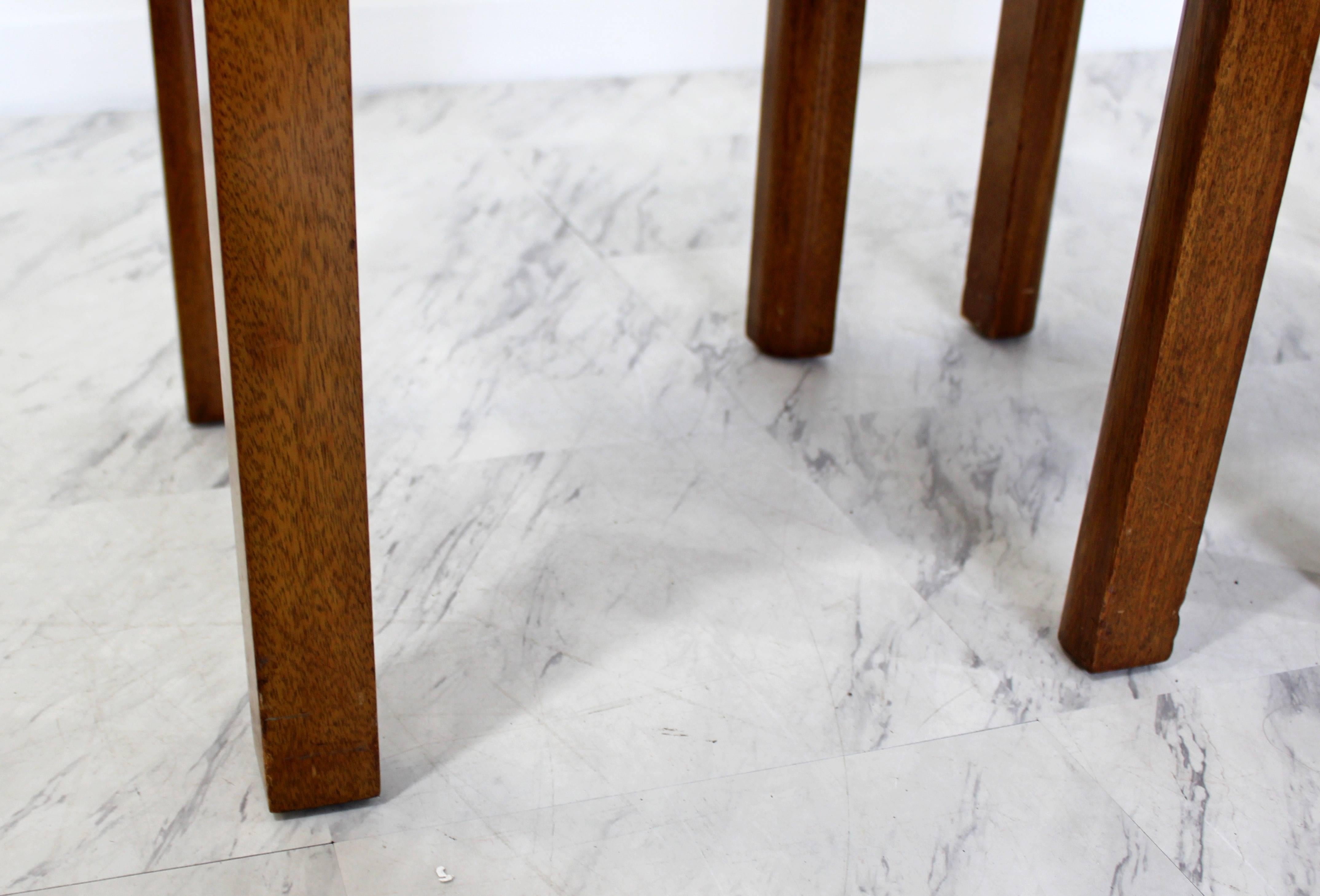 Mid-Century Modern Harvey Probber Pair of Square Travertine Side End Tables 1