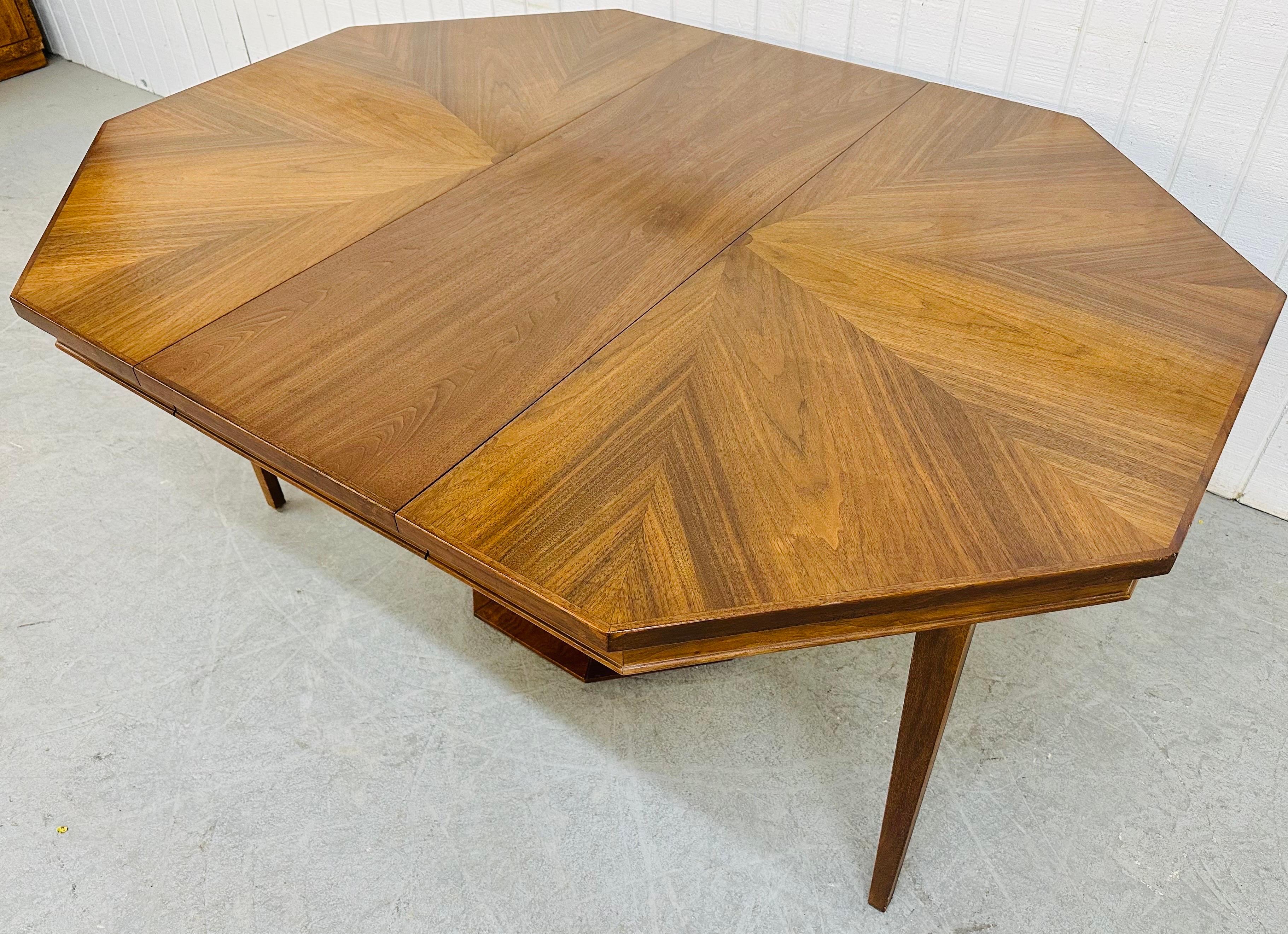 Wood Mid-Century Modern Harvey Probber Style Walnut Dining Table