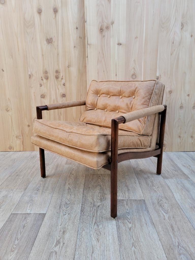 Mid-Century Modern Harvey Probber Style Walnut Frame Armchair 2