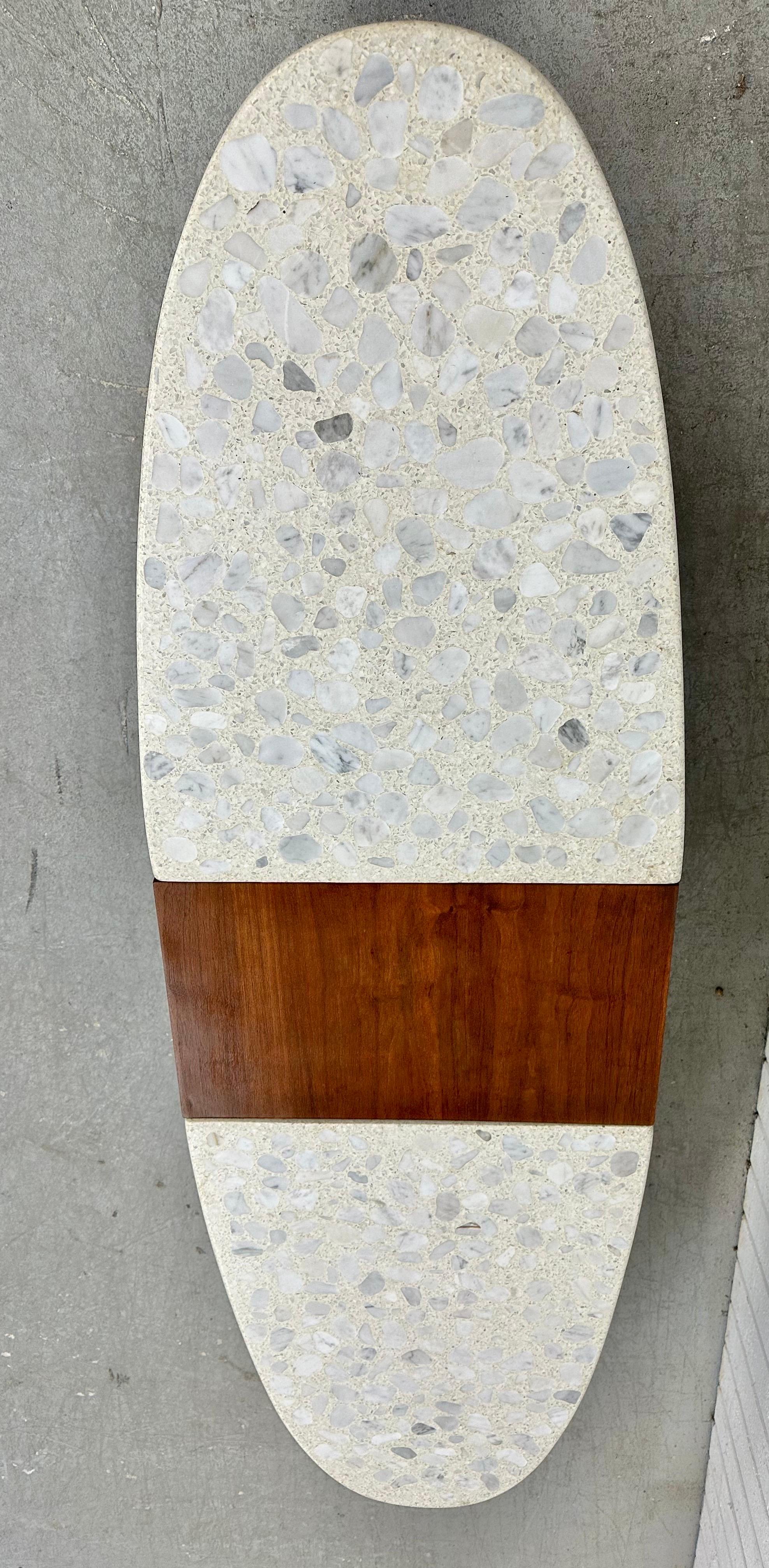 Mid-Century Modern Harvey Probber Terrazzo Walnut Coffee Table In Good Condition For Sale In Clarksboro, NJ