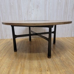 Mid Century Modern Harvey Probber Walnut with Black Marble Cocktail Table