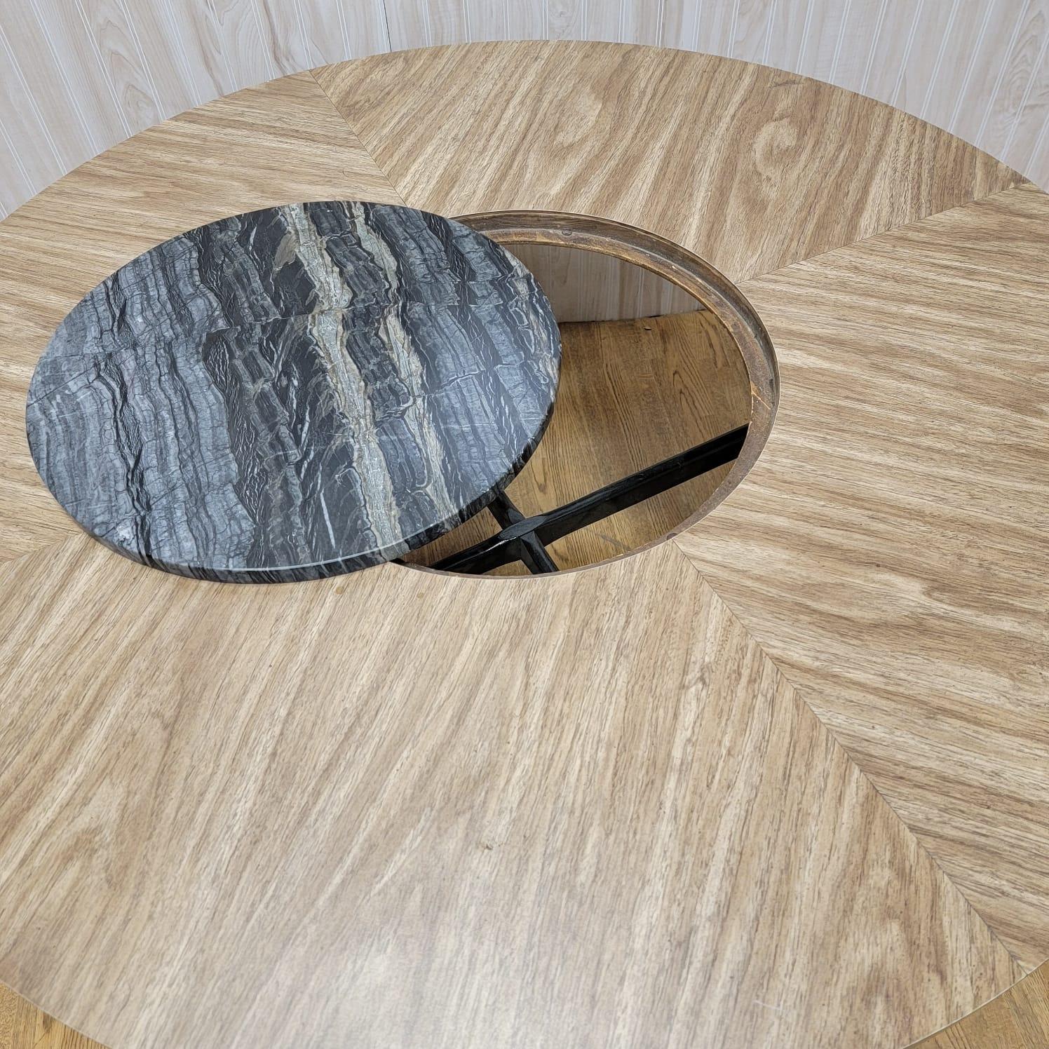 Mid-Century Modern Table à cocktail Harvey Probber en noyer et marbre noir, moderne du milieu du siècle dernier en vente