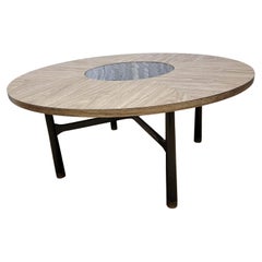 Table de cocktail Harvey Probber en noyer et marbre noir, mi-siècle moderne