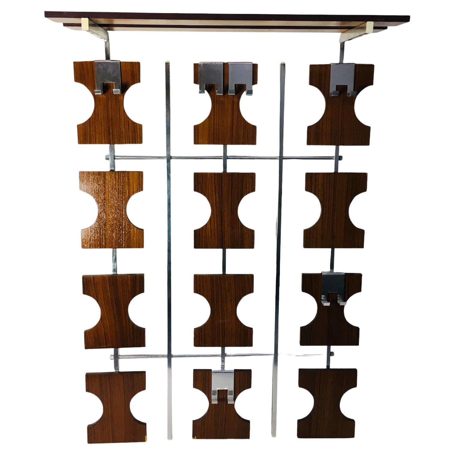 Mid Century Modern Industrial Aluminum Coat and Hat Rack For Sale at 1stDibs