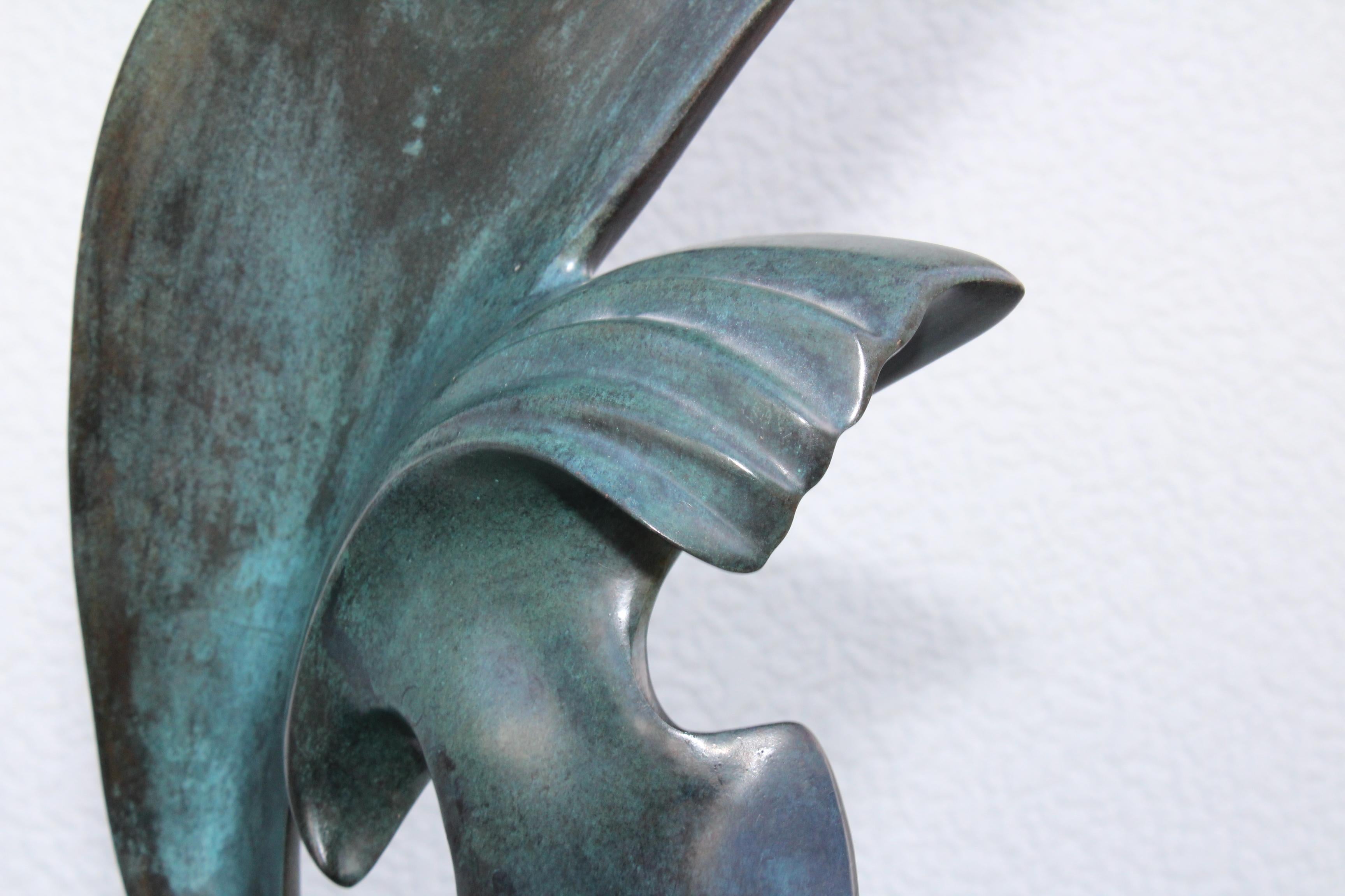 Mid-Century Modern Hattakitkosol Somchai Bronze Bird Sculpture For Sale 2