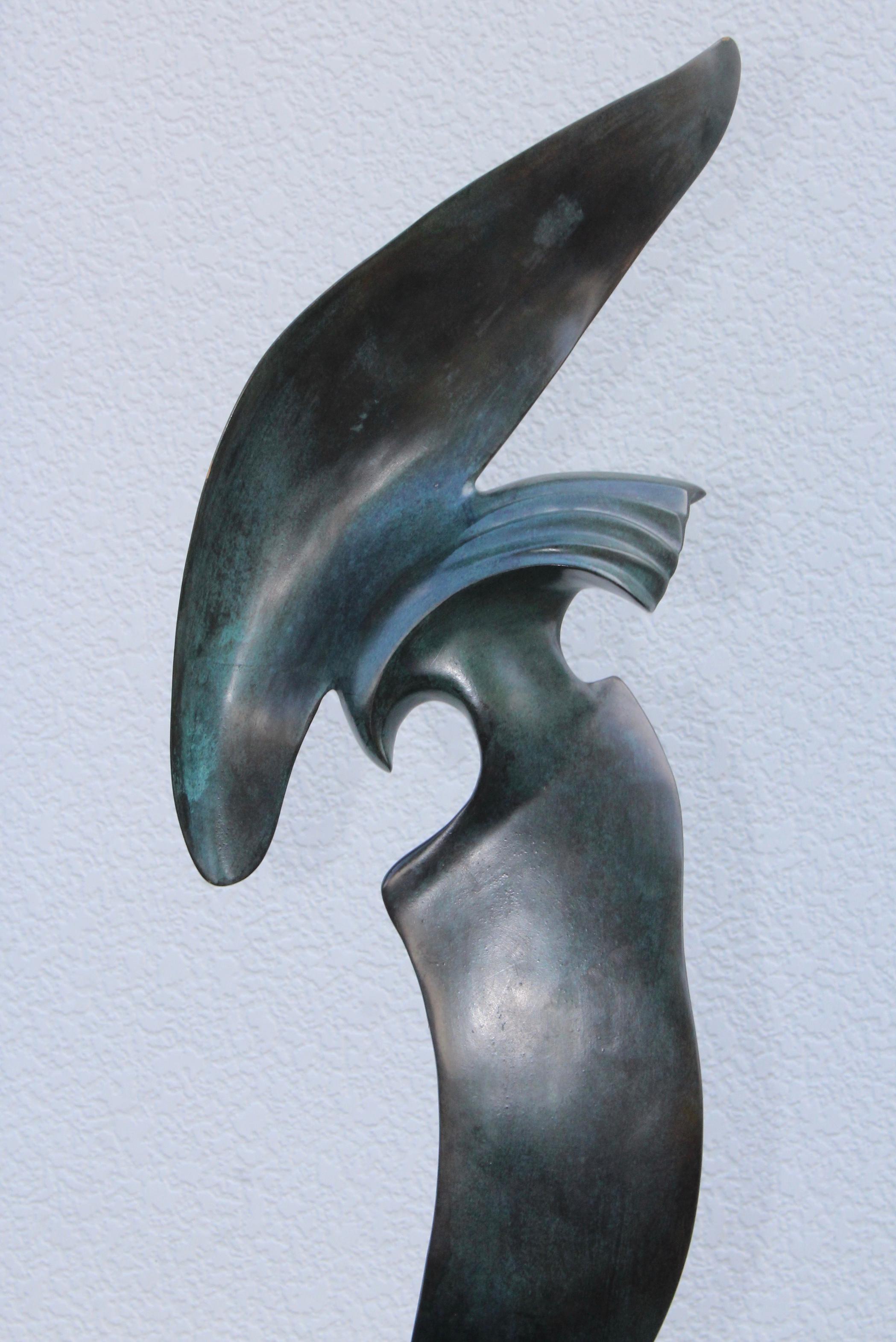 Mid-Century Modern Hattakitkosol Somchai Bronze Bird Sculpture For Sale 3
