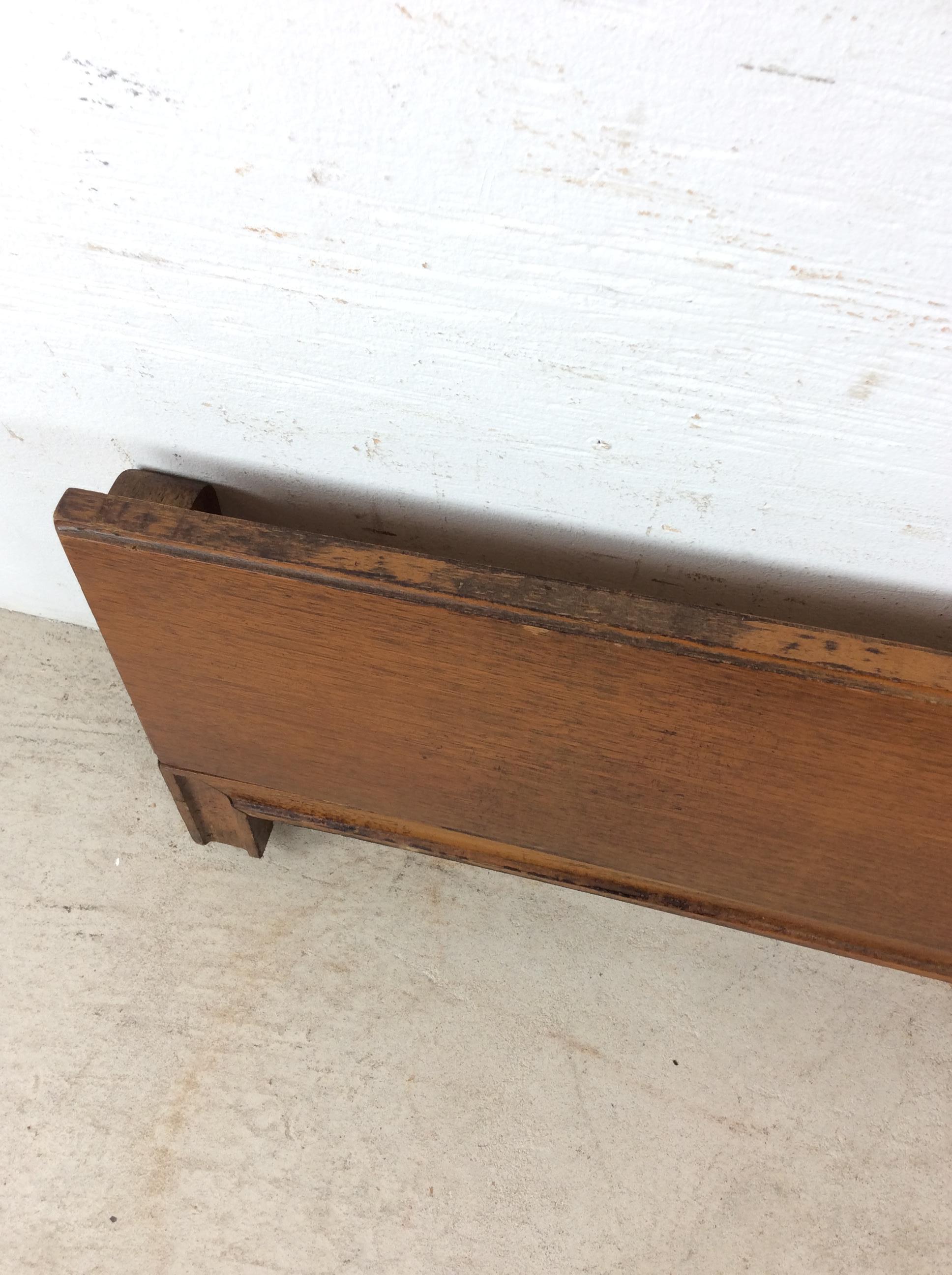 Mid Century Modern Headboard & Footboard with Beveled Detailing by Johnson Carpe en vente 12