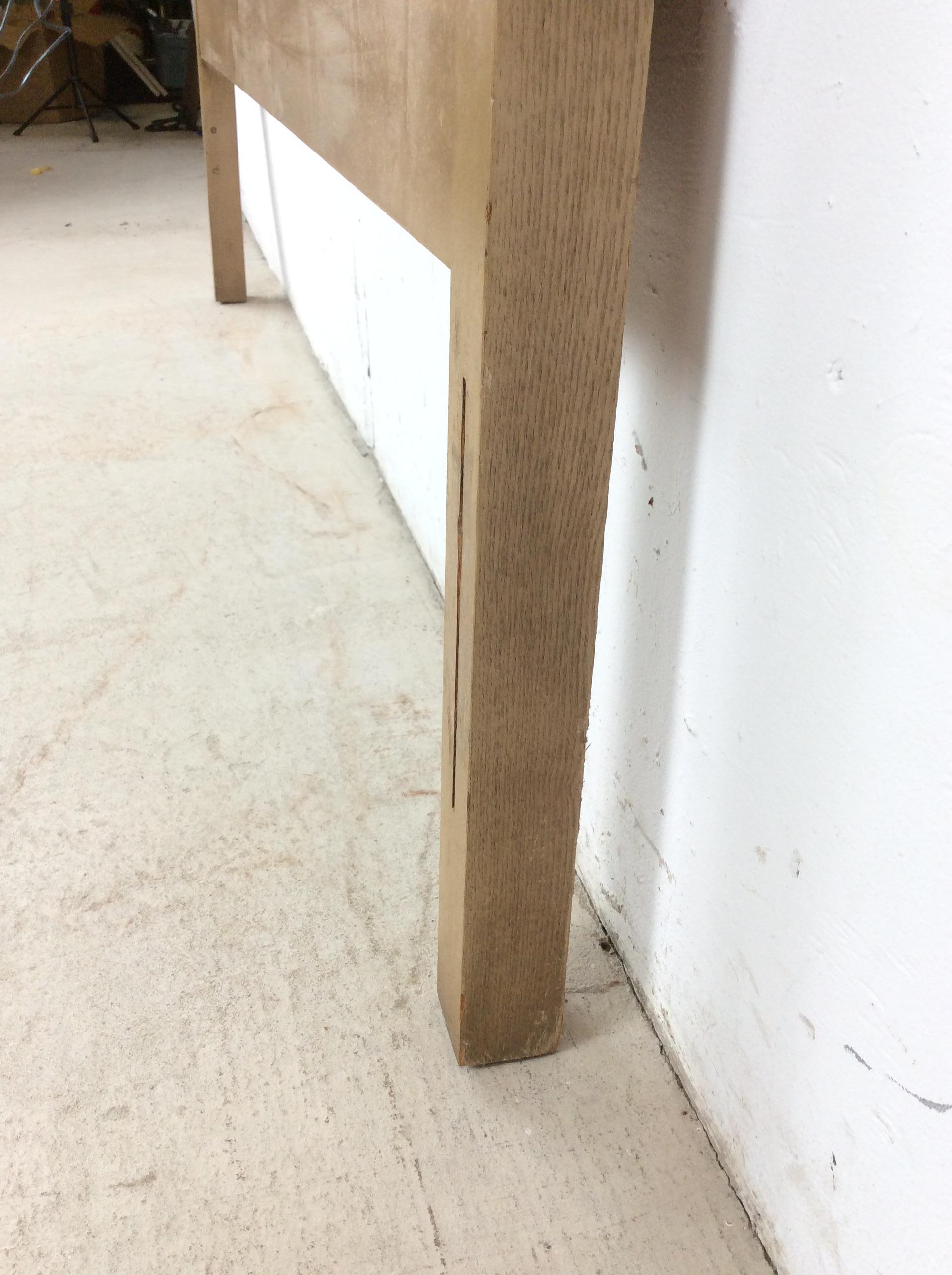 Mid Century Modern Headboard & Footboard with Limed Oak Finish en vente 3