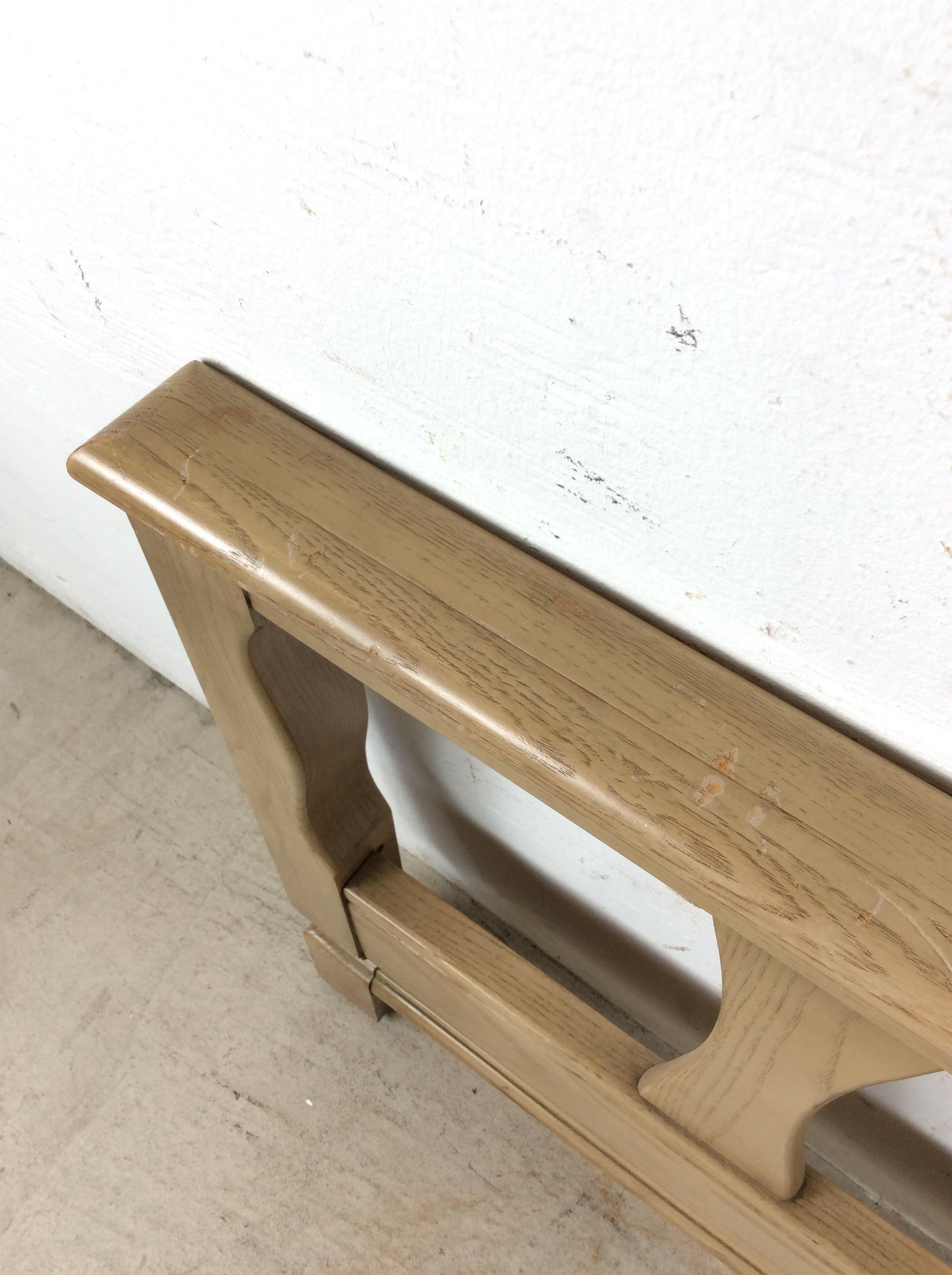 Mid Century Modern Headboard & Footboard with Limed Oak Finish en vente 9