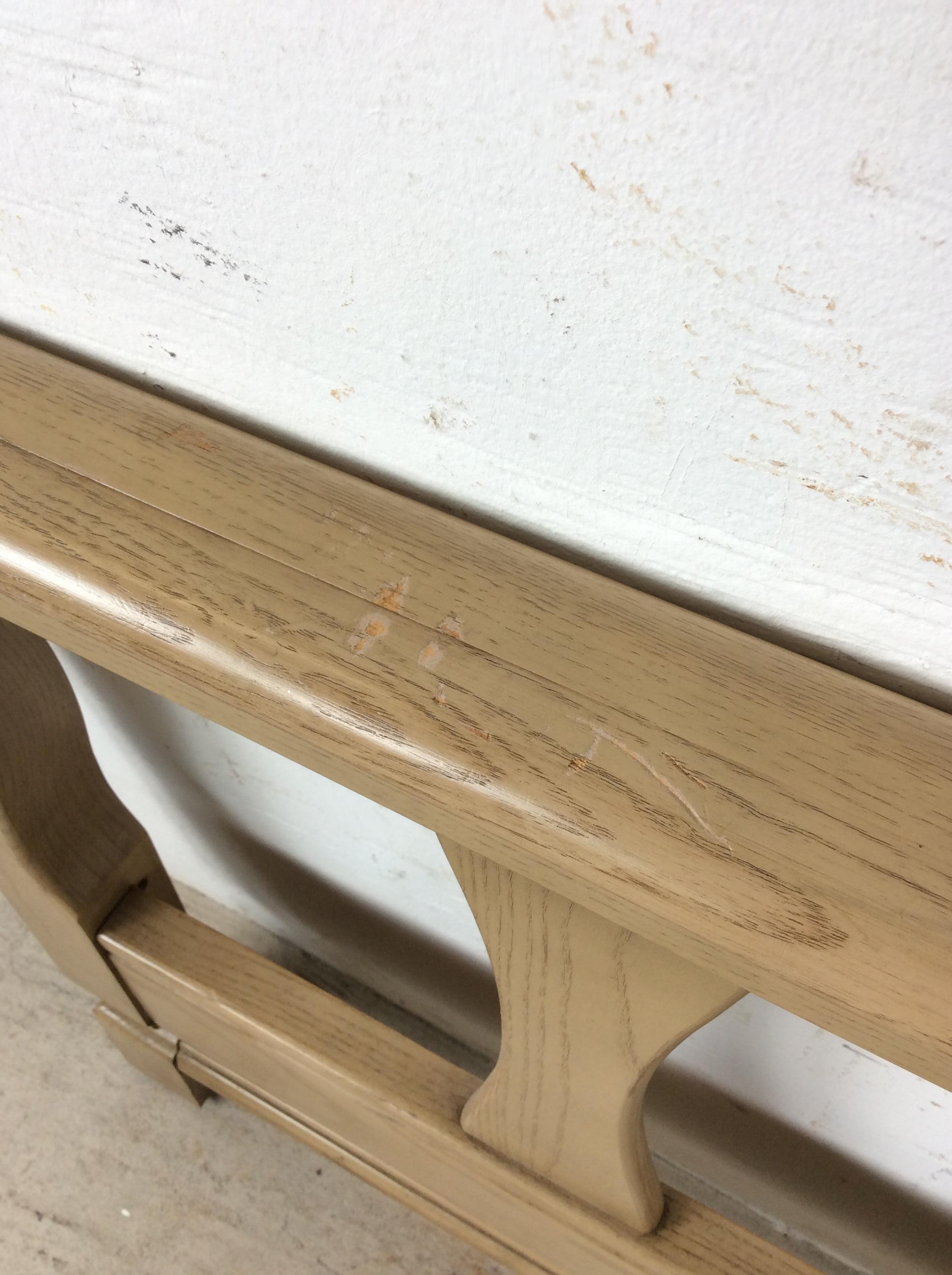 Mid Century Modern Headboard & Footboard with Limed Oak Finish en vente 10