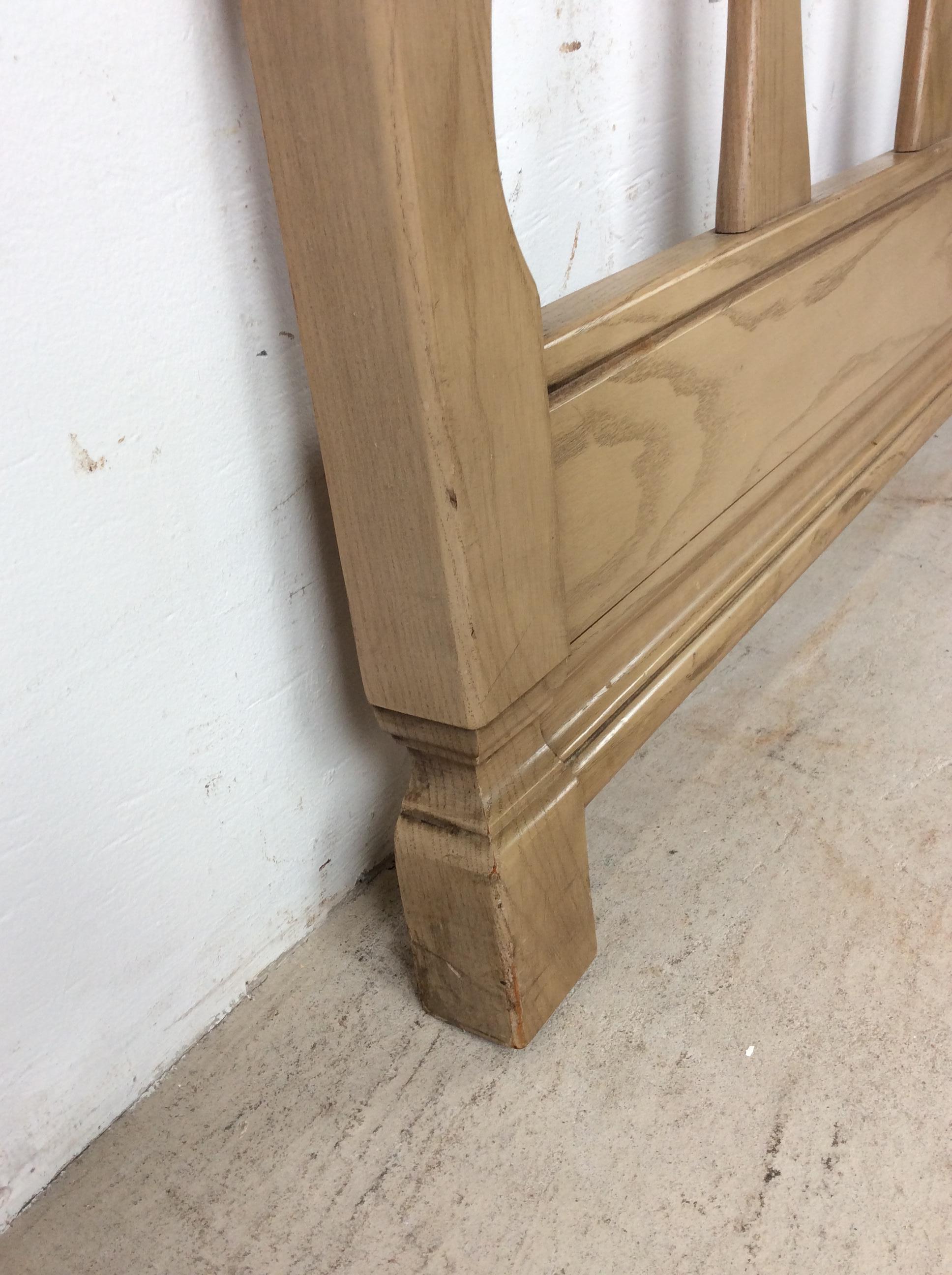 Mid Century Modern Headboard & Footboard with Limed Oak Finish en vente 12