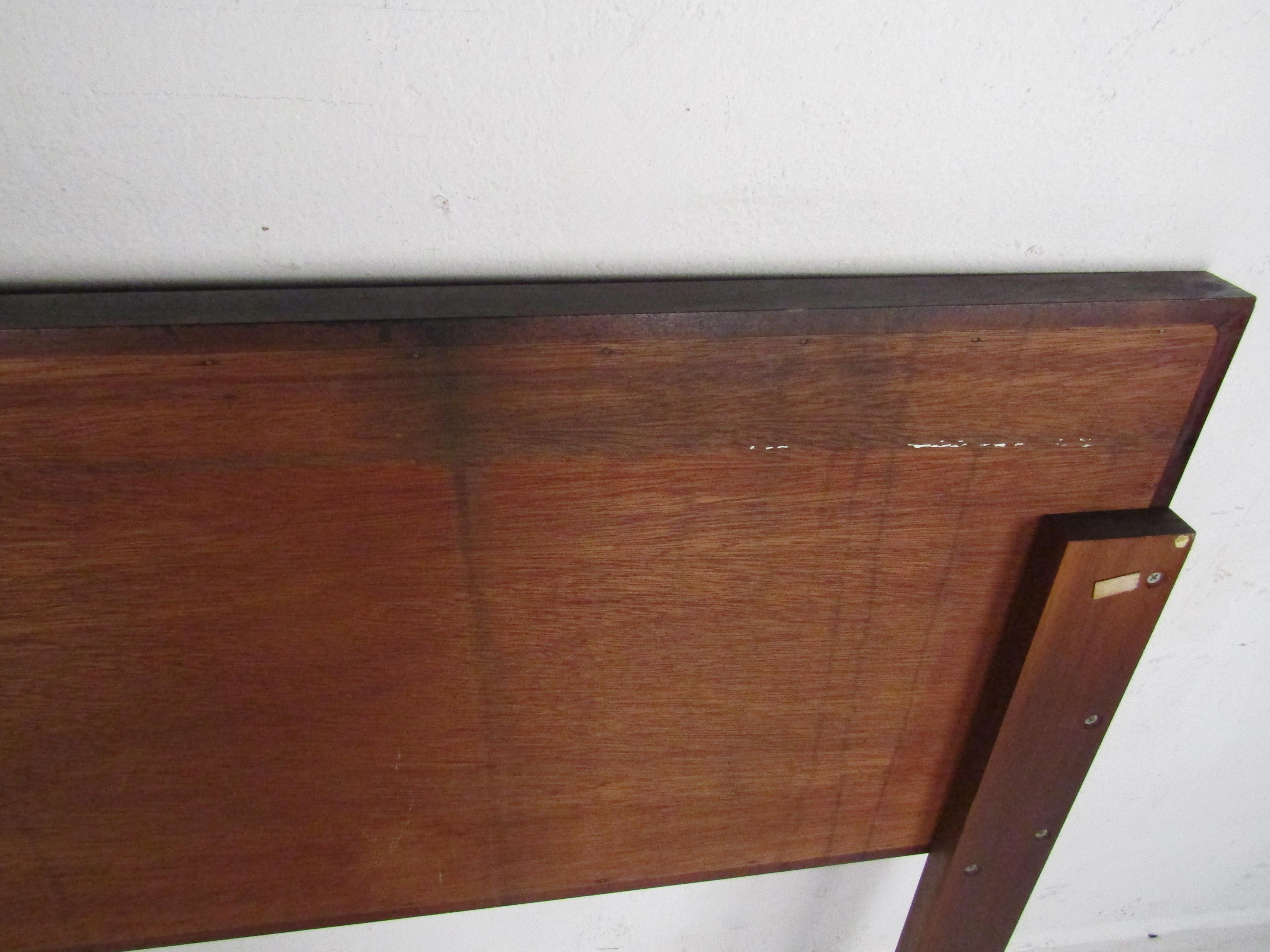 Mid-Century Modern Headboard with Cane Accents 6