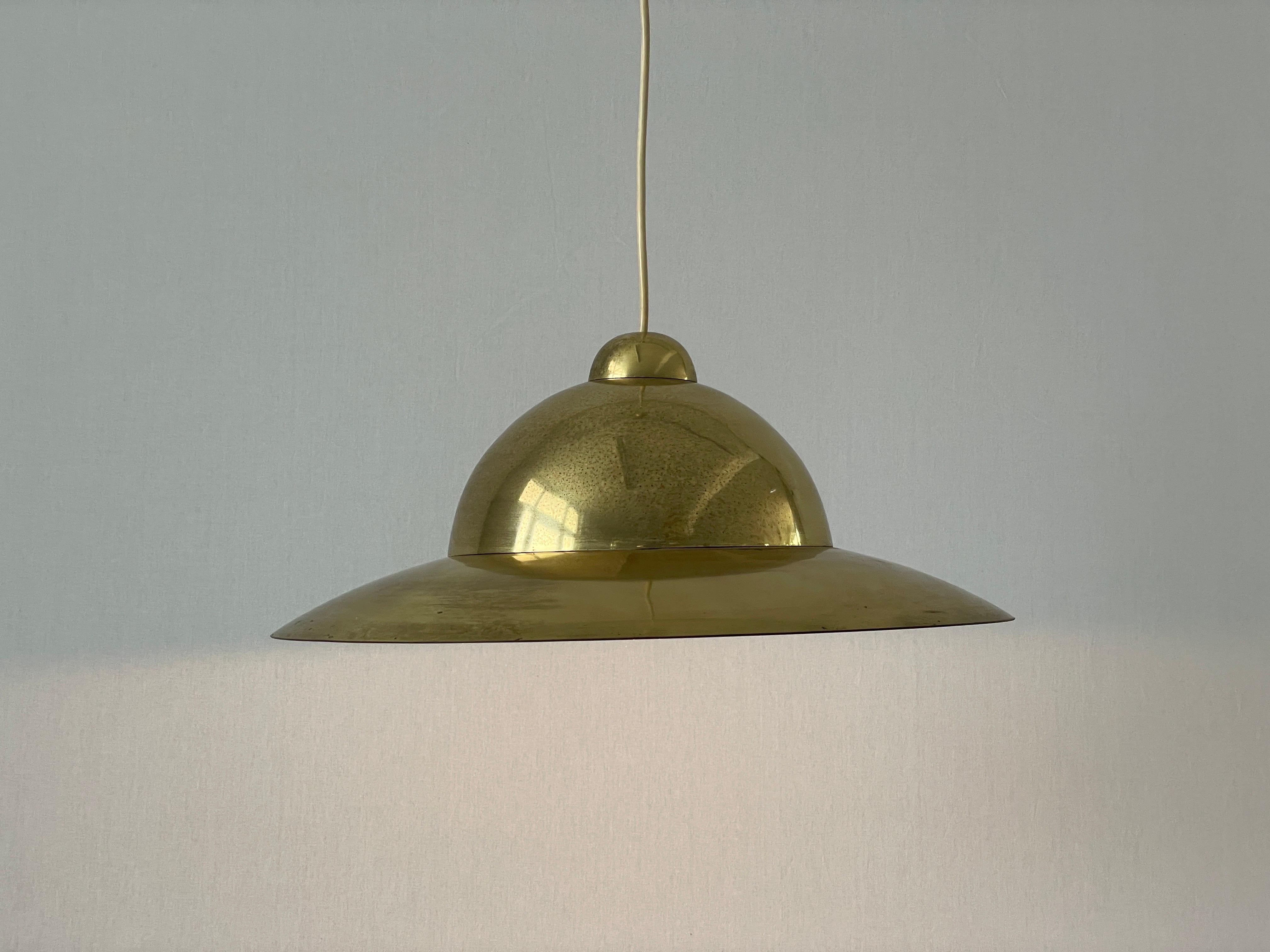 Lampada a sospensione in ottone pesante moderna di metà secolo, anni '60, Italia in vendita 5