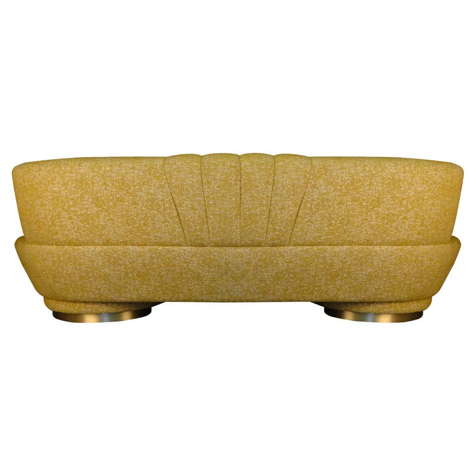Mid-century Modern Romy Sofa Bouclé Brass For Sale at 1stDibs