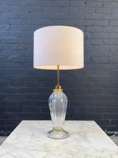 Mid-Century Modern Height Adjustable Murano Glass Table Lamp