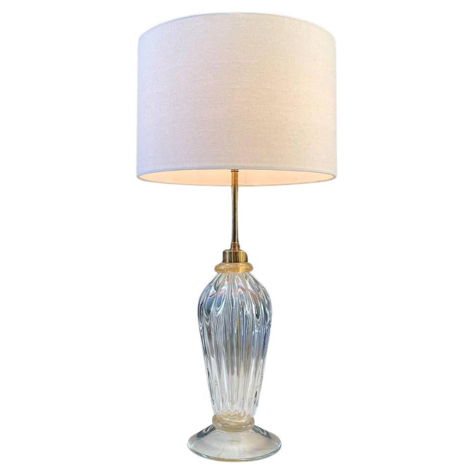 Mid-Century Modern Height Adjustable Murano Glass Table Lamp