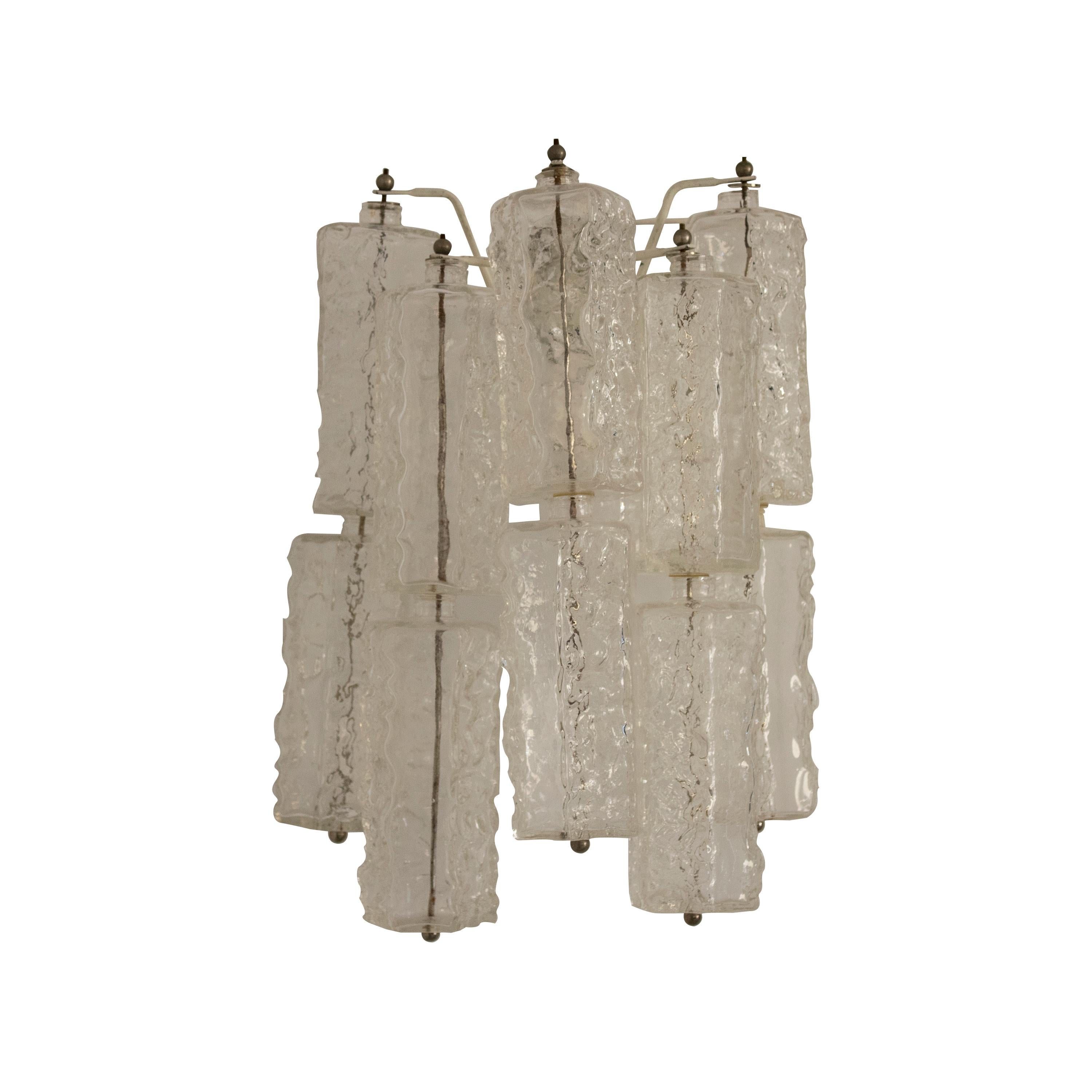 Mid-20th Century Mid-Century Modern Hendcrafted Venini Glass Wall Light, Italy, 1960 For Sale