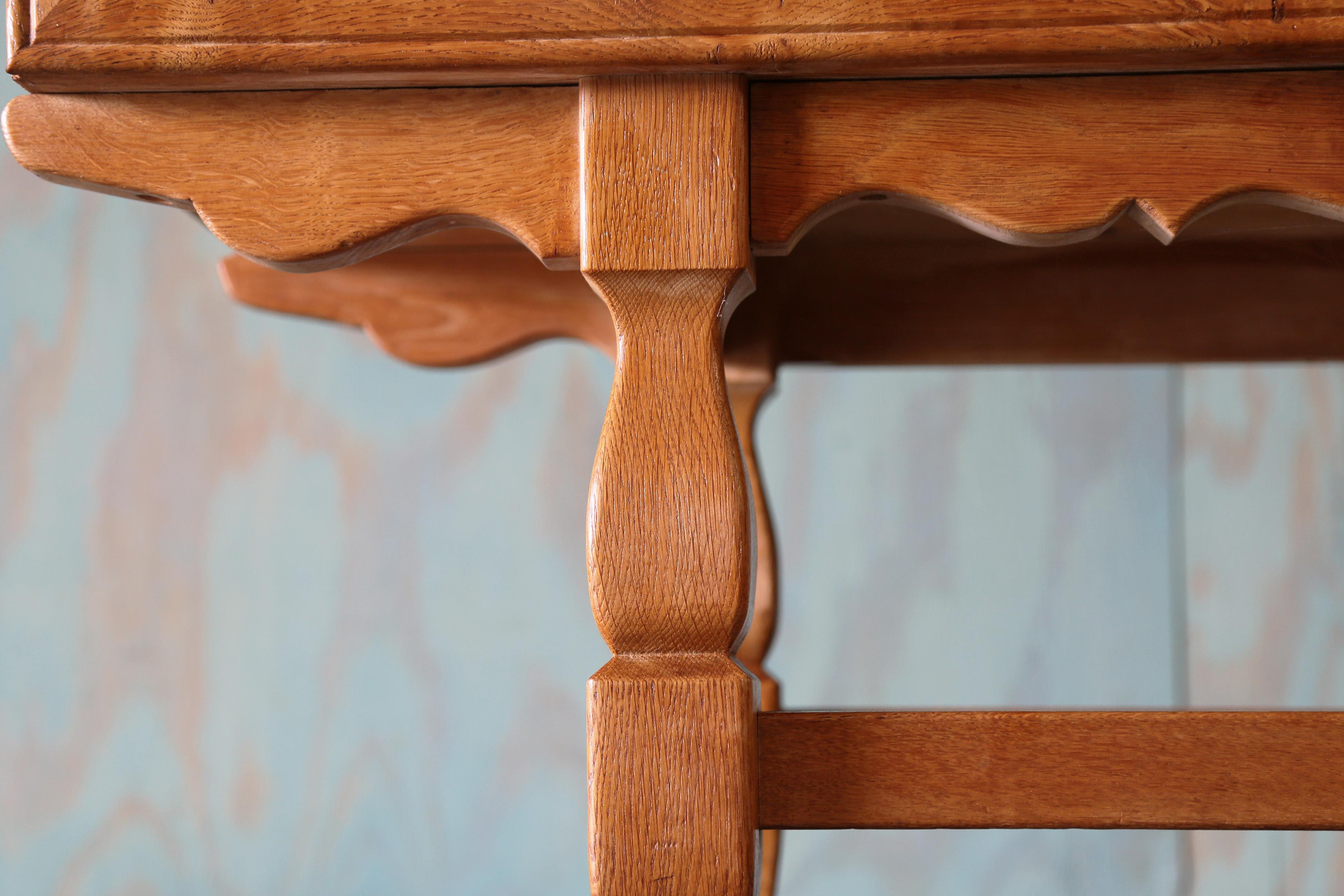 Mid Century Modern Henning Kjaernulf Style Tall Cabinet / Sideboard in White Oak in vendita 6