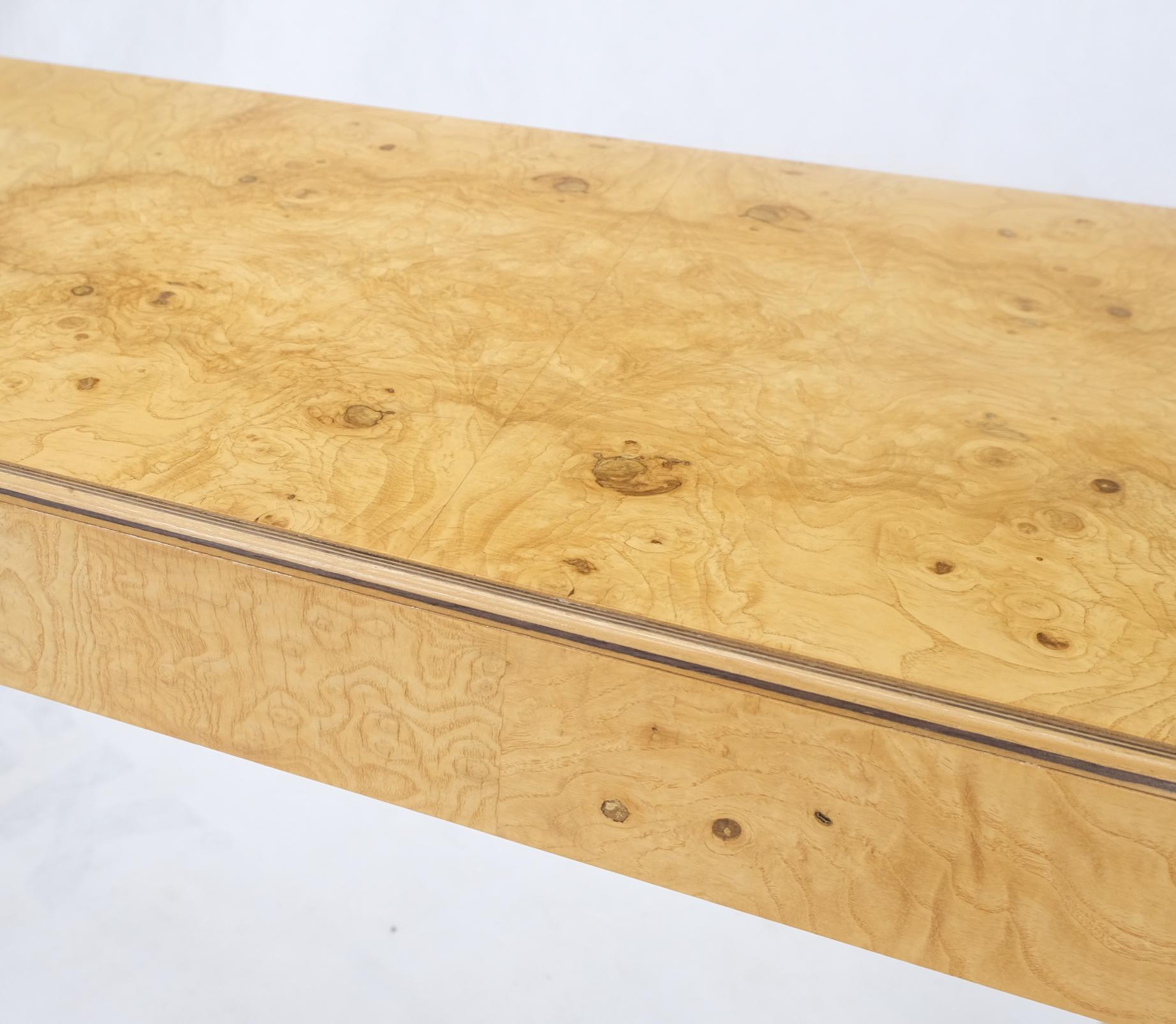 console table burl wood