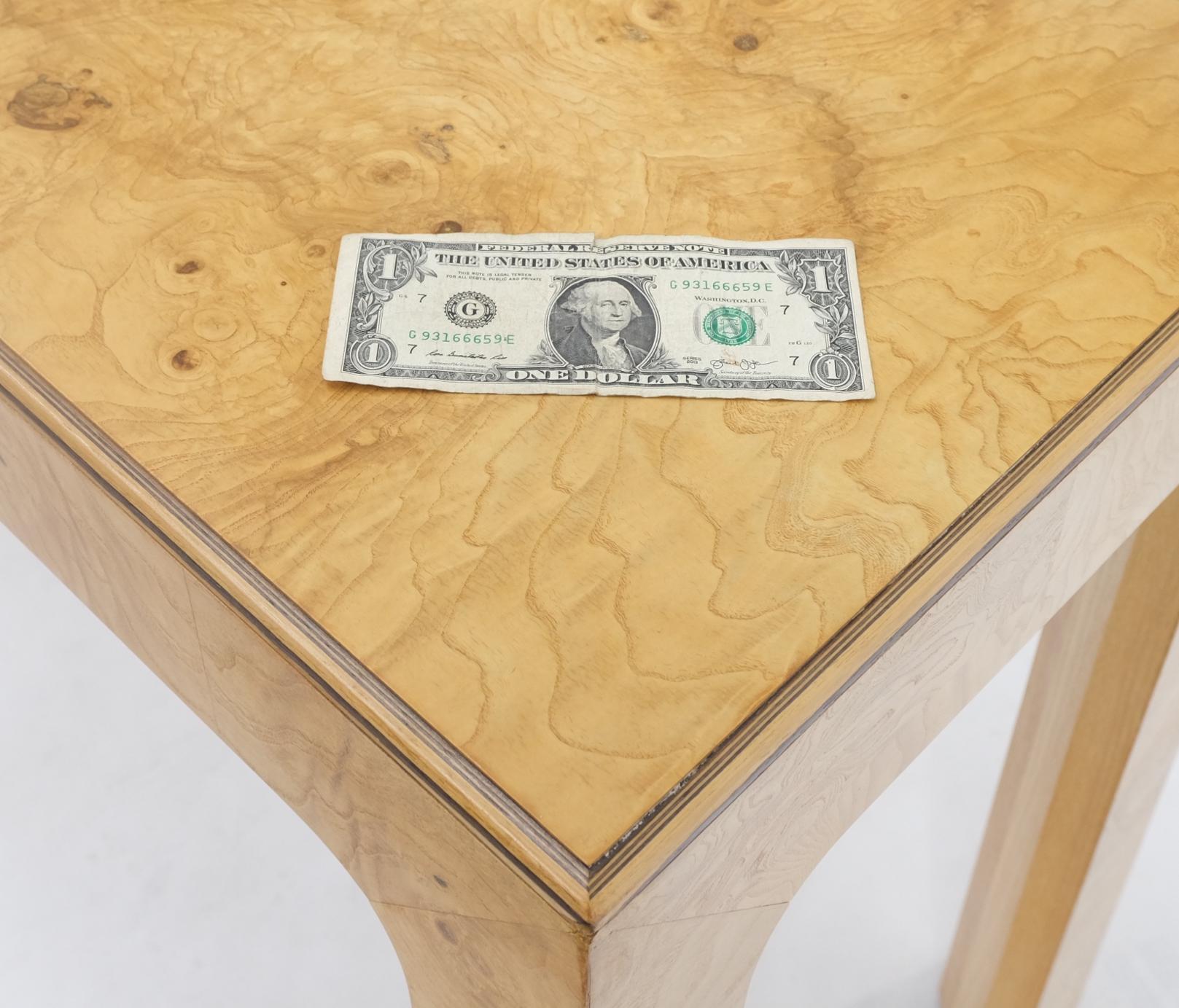 20th Century Mid-Century Modern Henredon Burl Wood Mid-Century Modern Sofa Console Table MINT